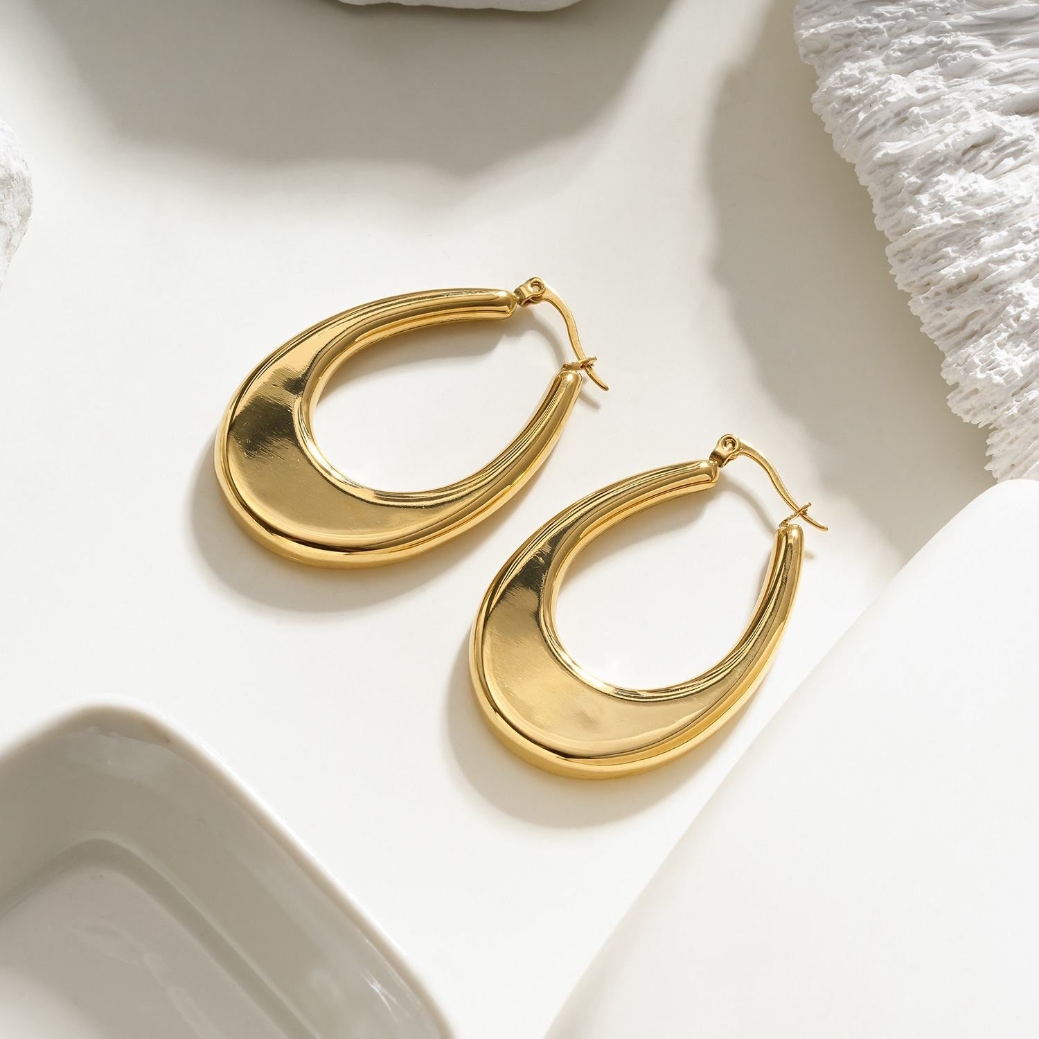 Case hoops earrings