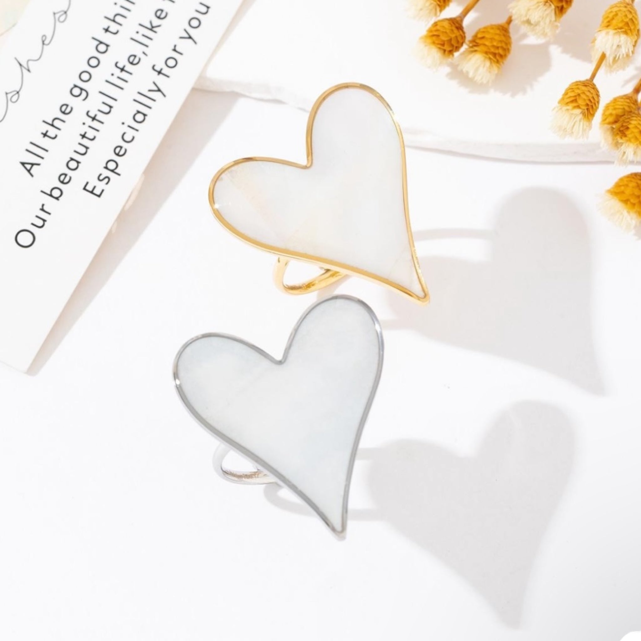 Love parelmoer ring