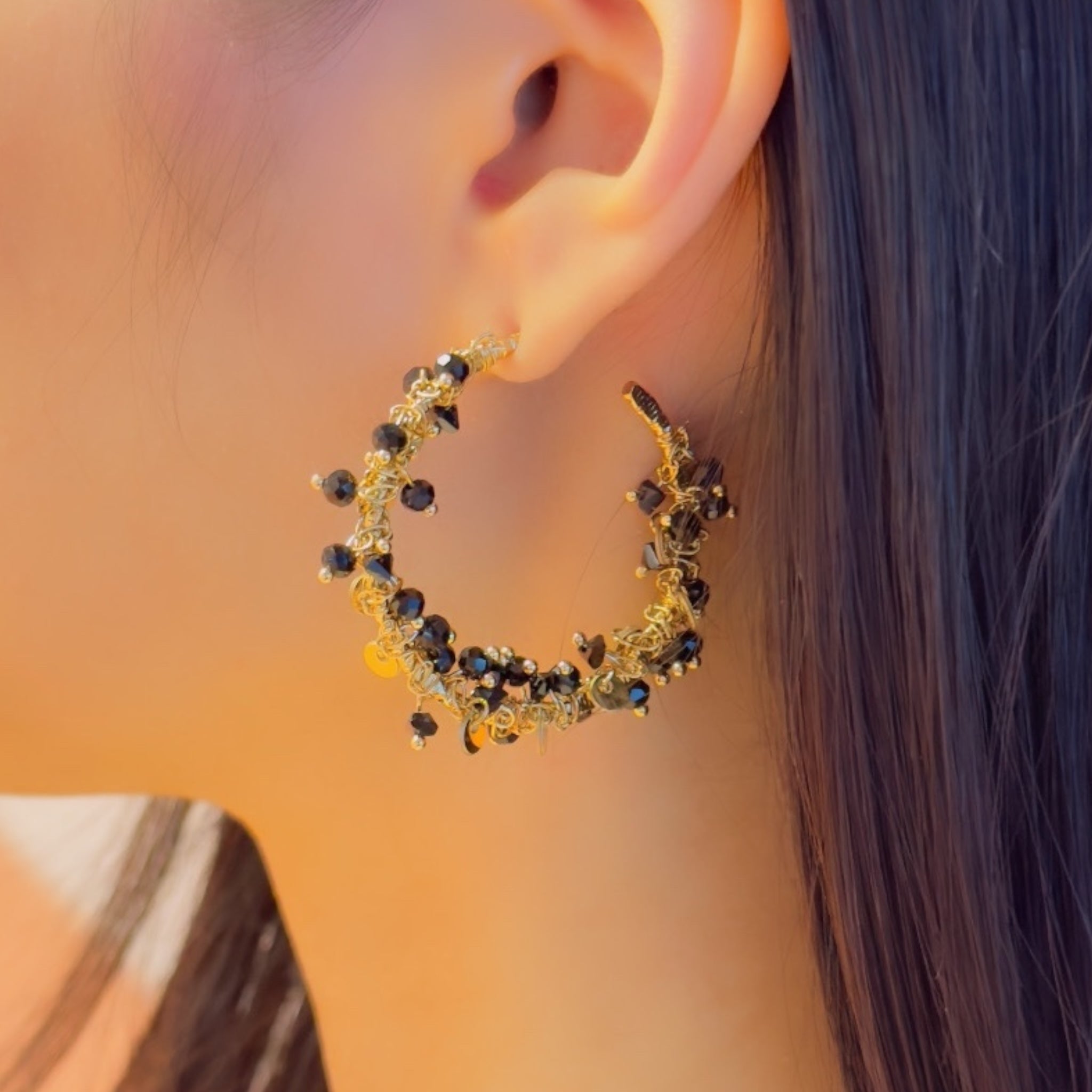 Happy hoops earrings