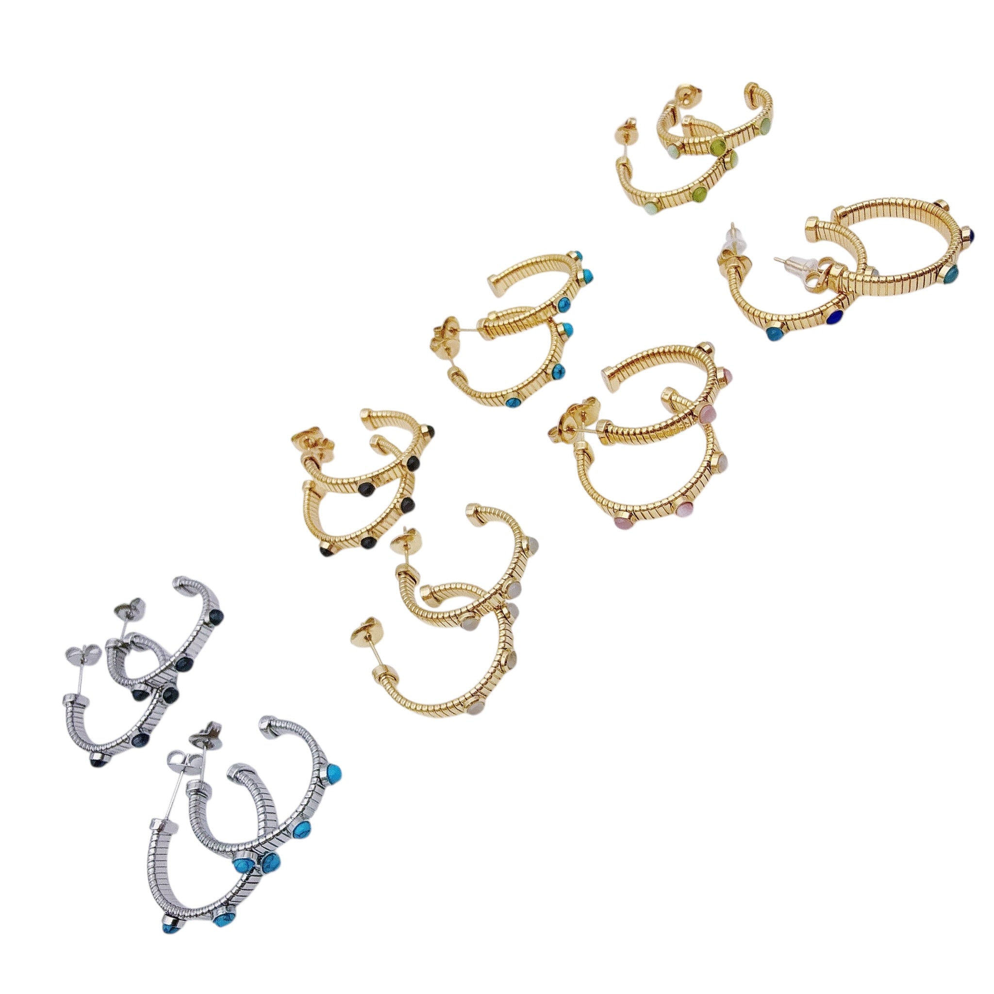 Happy snake hoop earrings