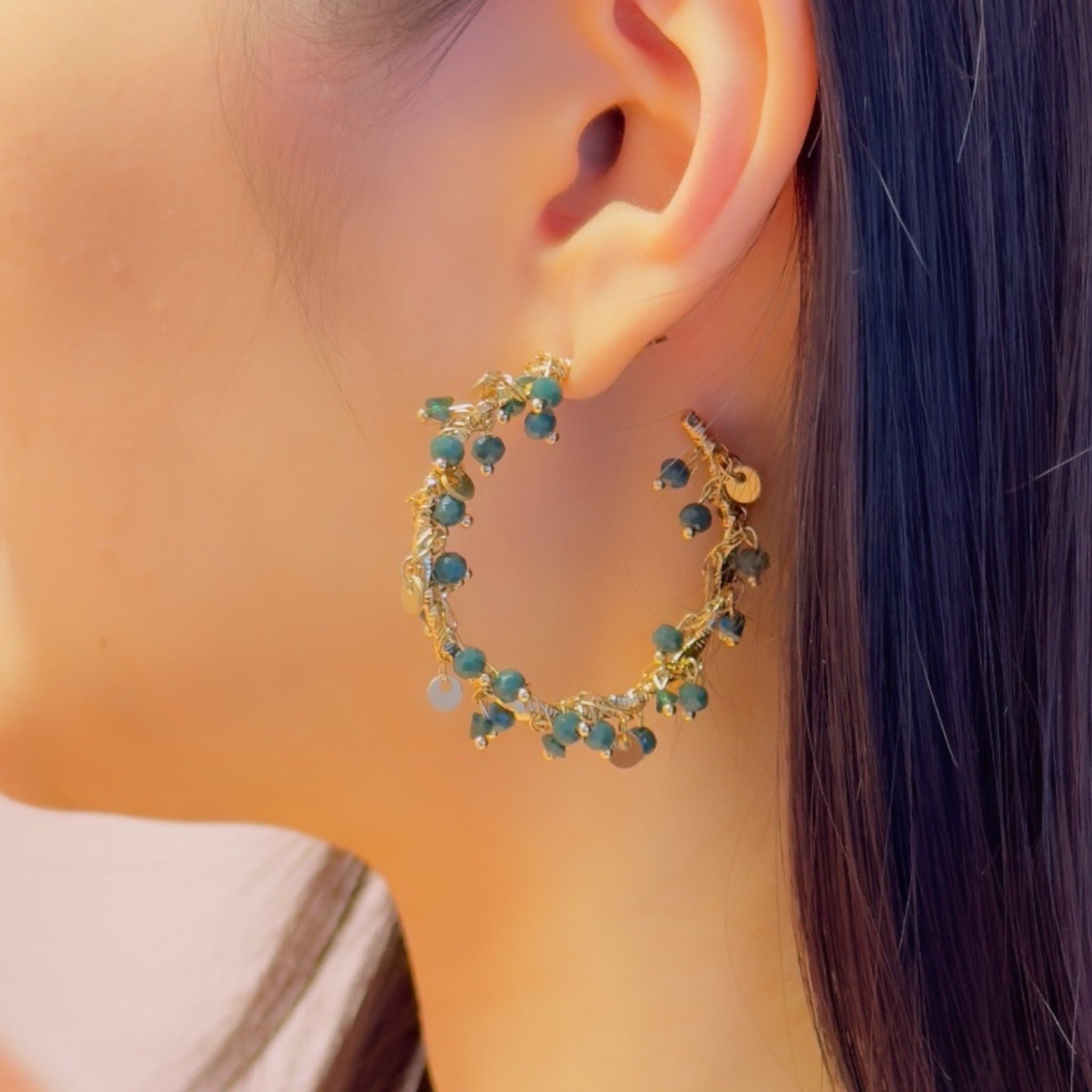 Happy hoops earrings