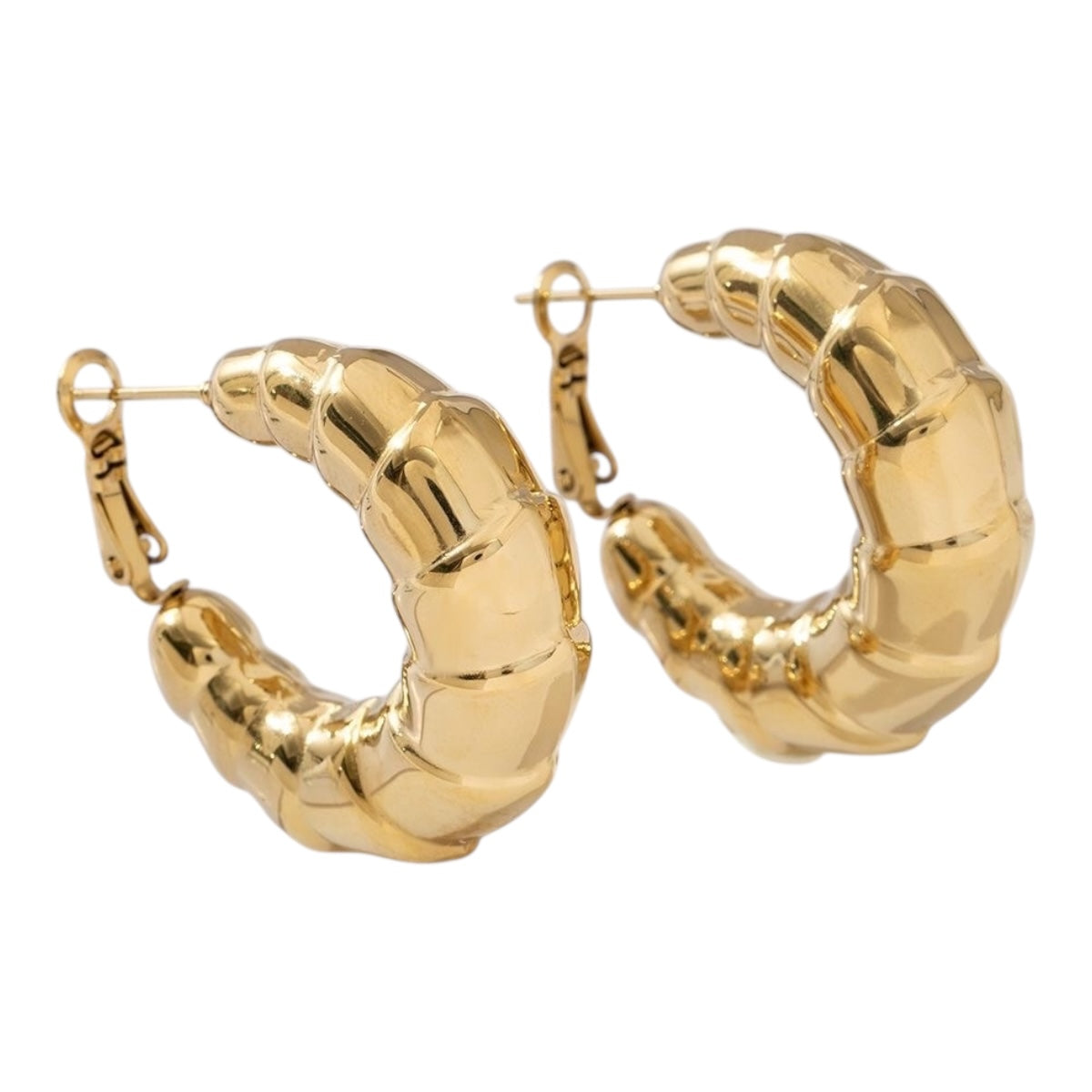 Donut hoop earrings