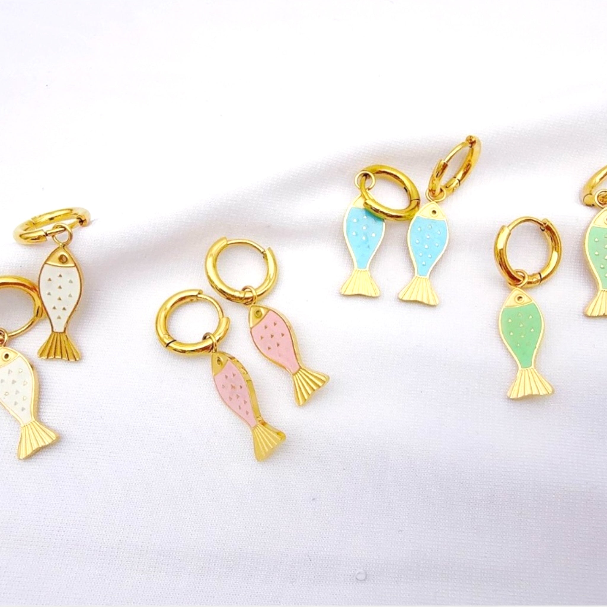 Happy Fish Charm Earrings