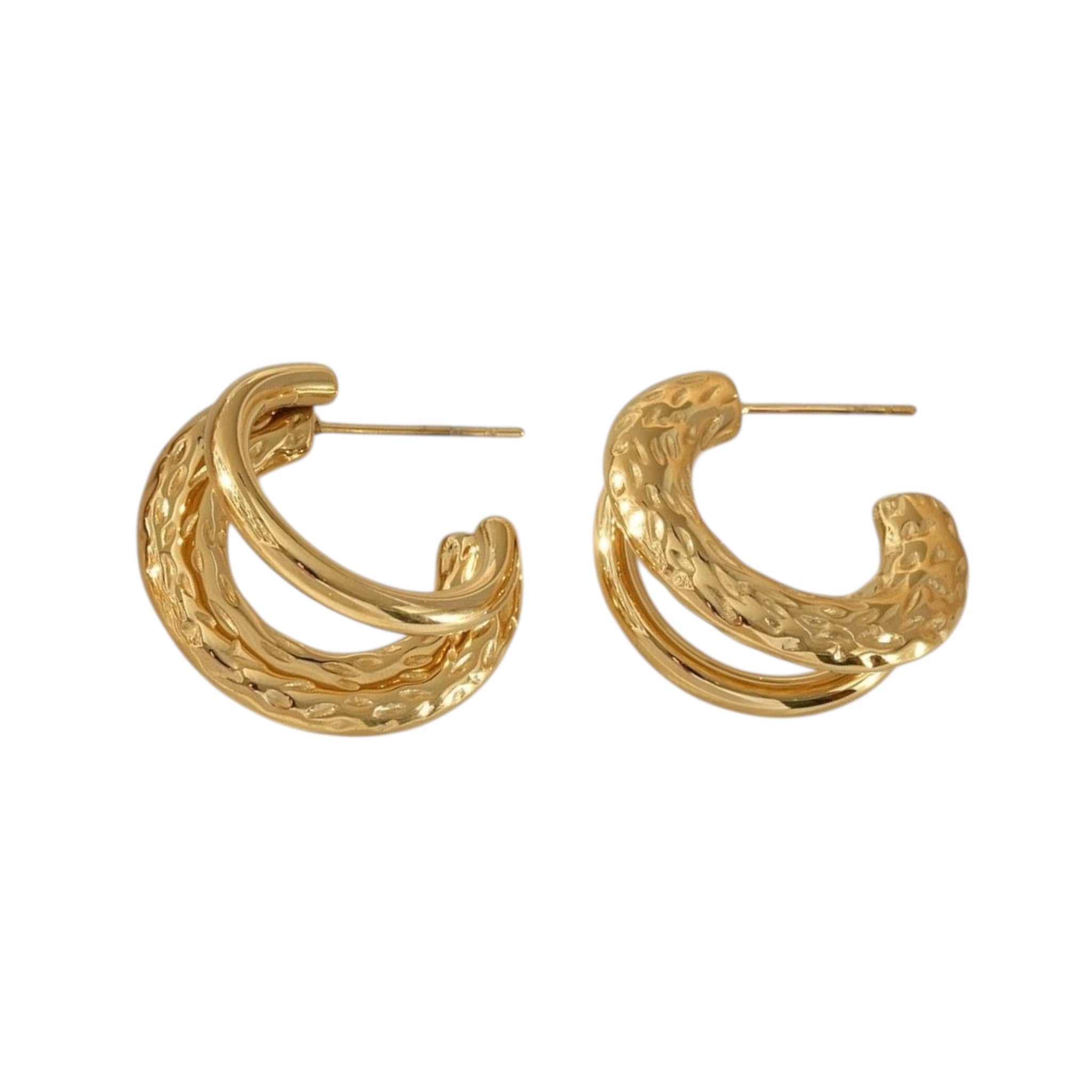 Double ram hoops earrings