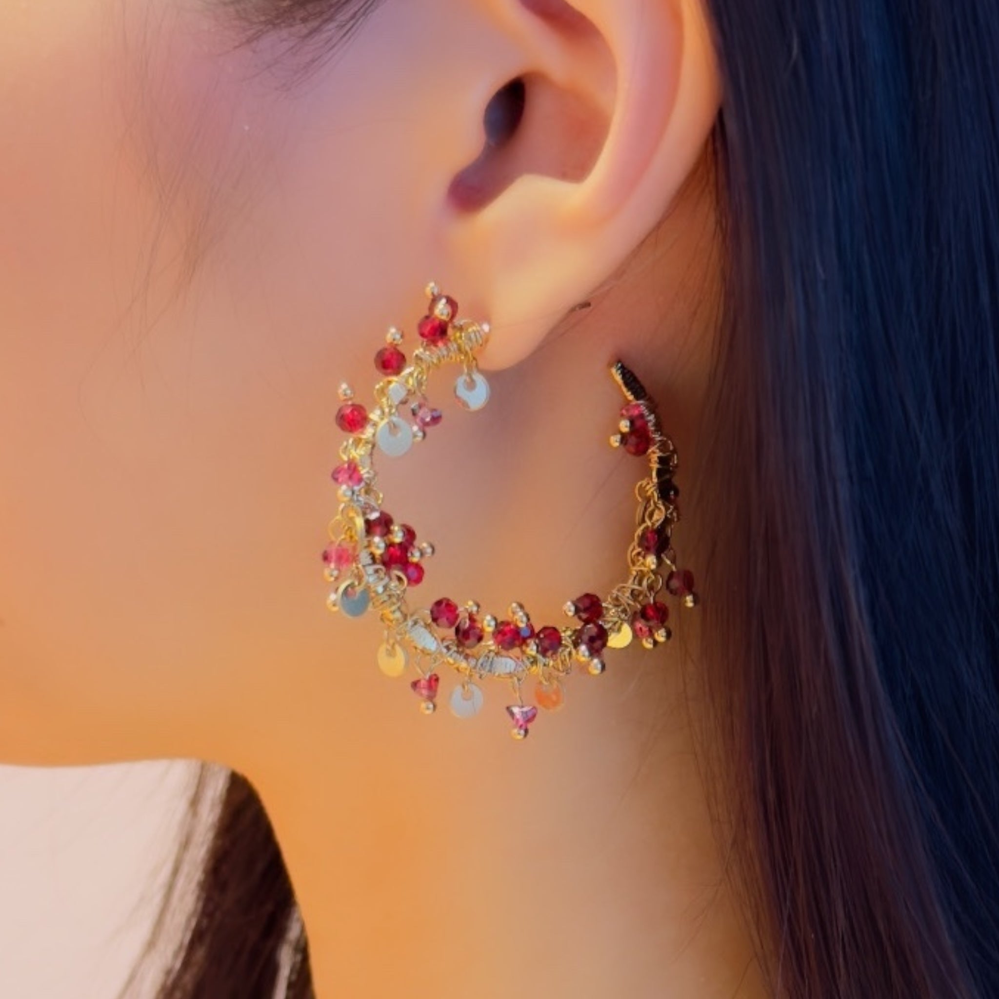 Happy hoops earrings