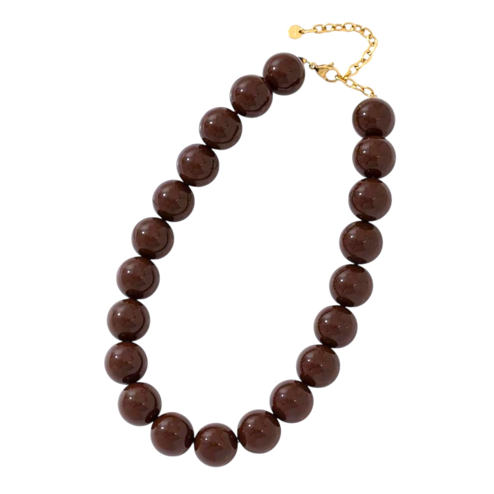 Brown beads necklace
