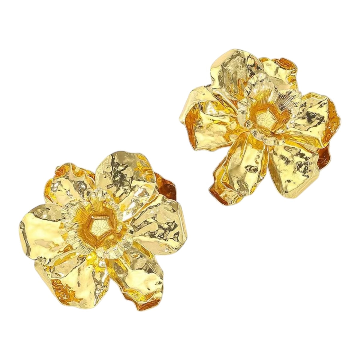 Statement flower stud earrings