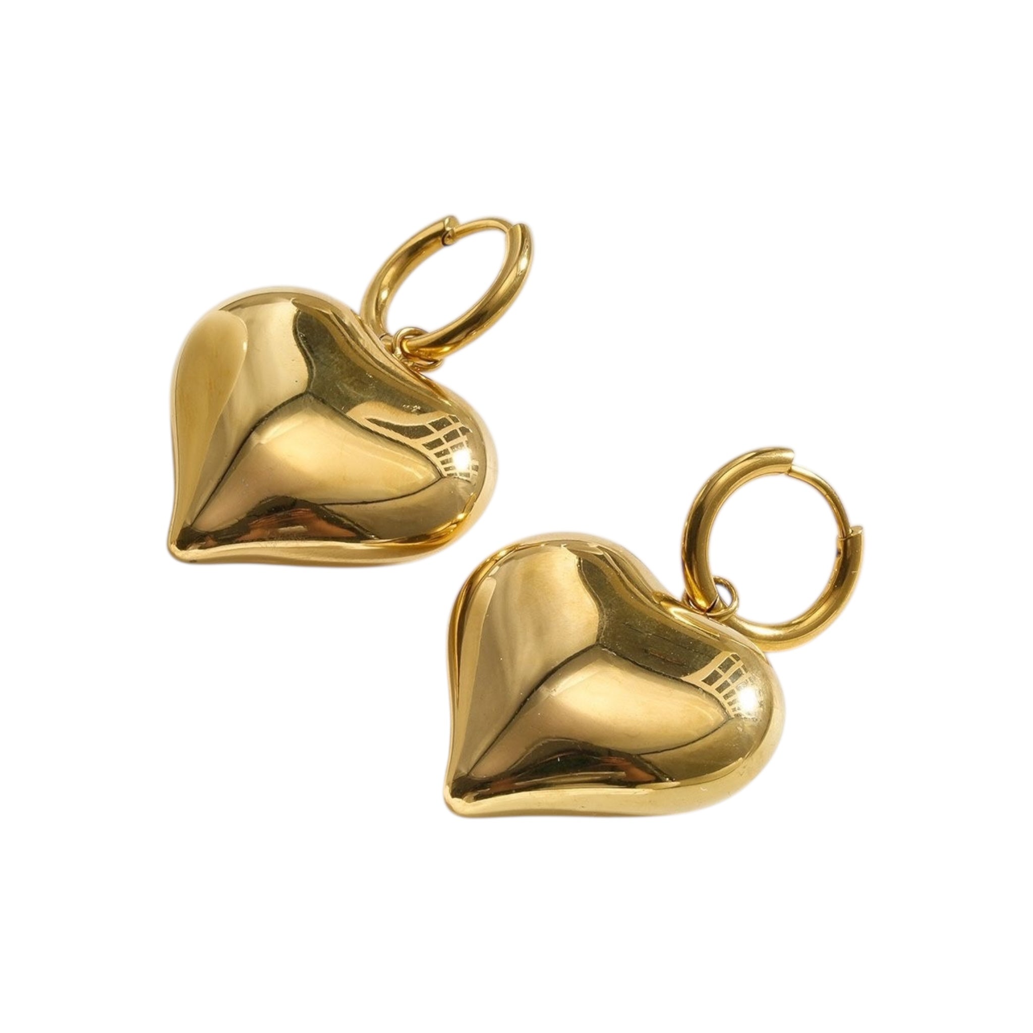 Fatty love heart pendant earrings