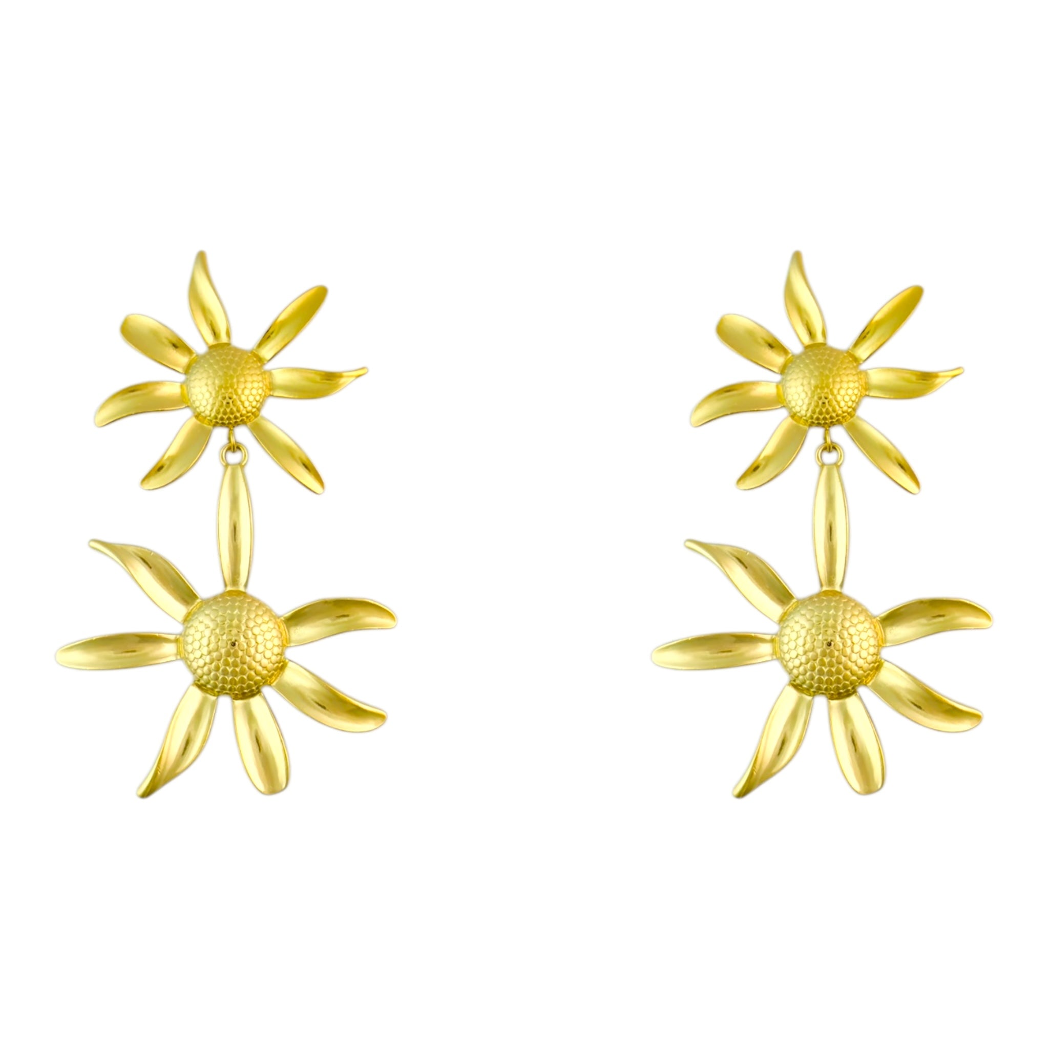 Sunflower statement earring