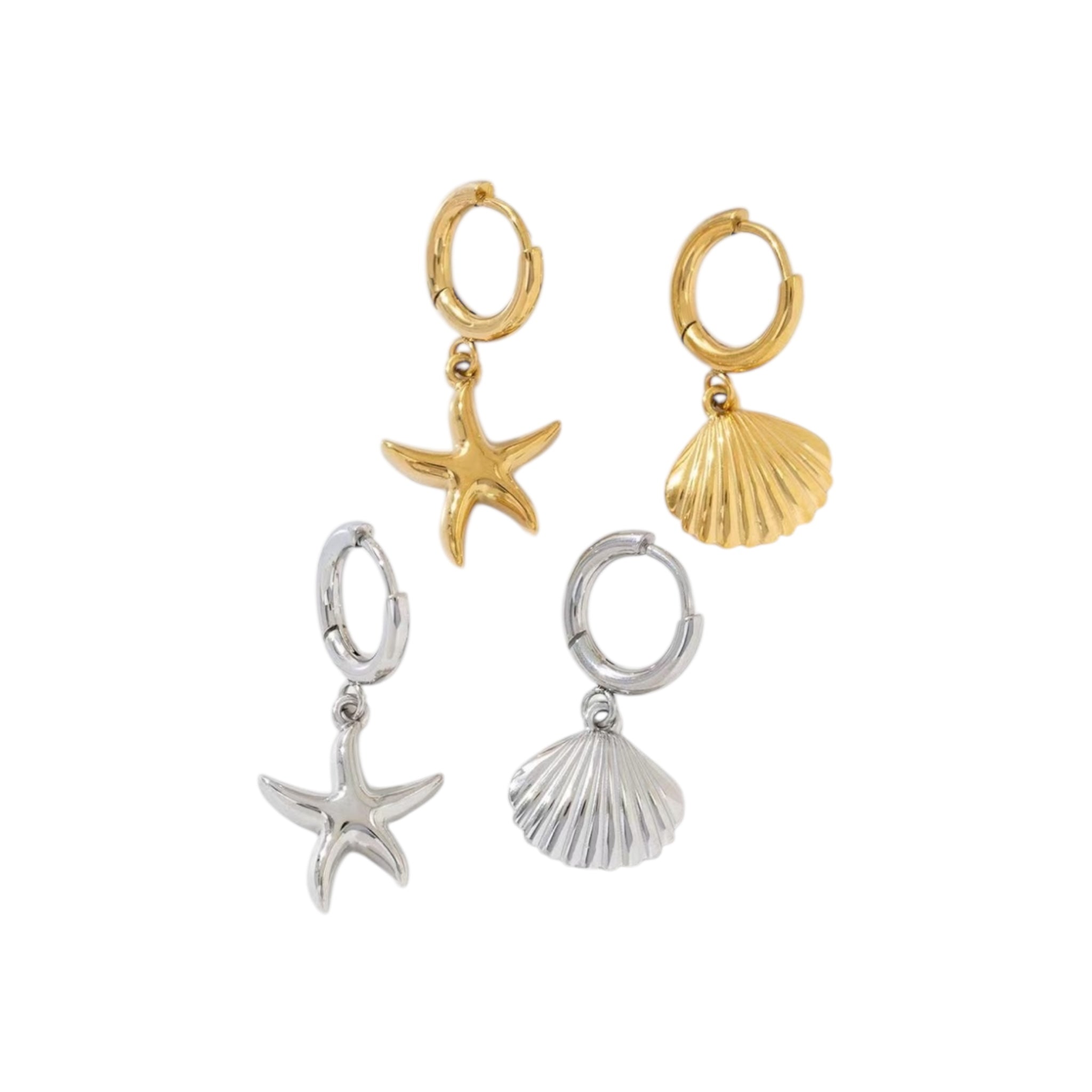 Shell drop earrings