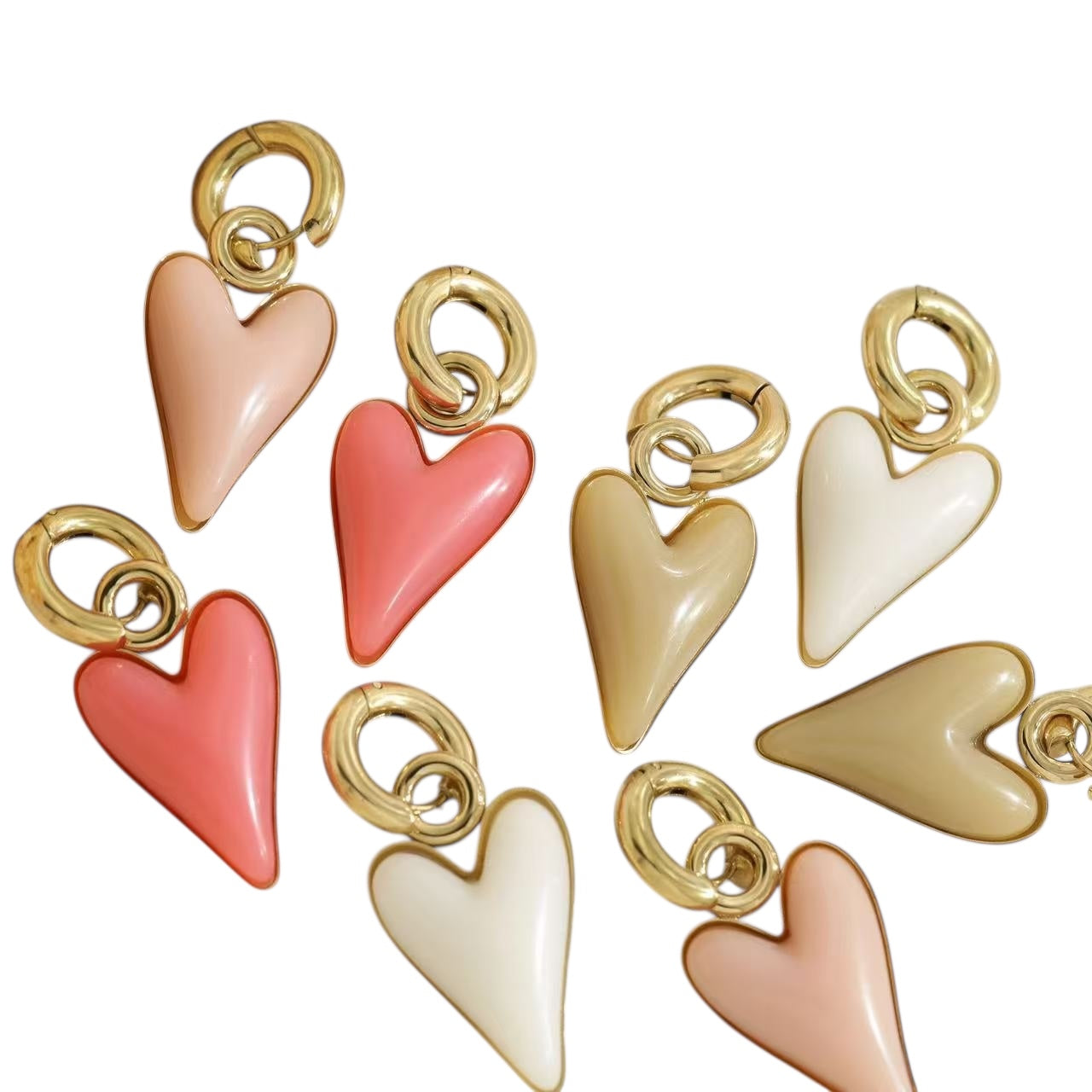 Glow heart dangle earrings