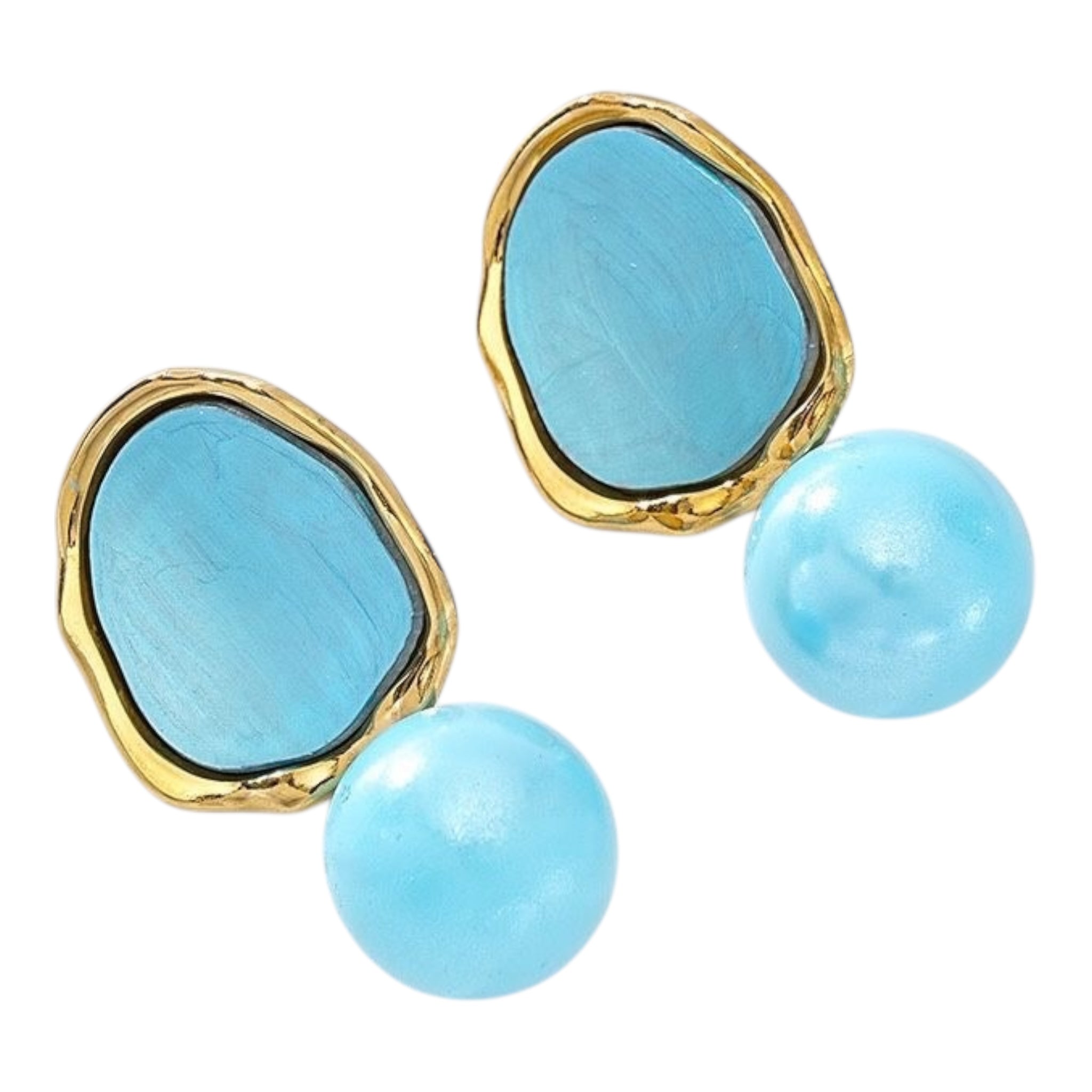 Dot play statement earrings