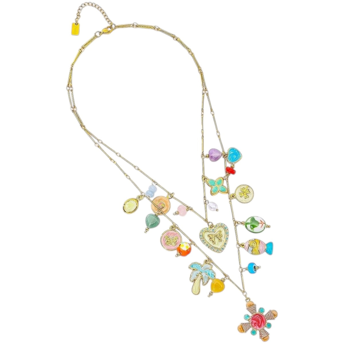 Happy charm necklace