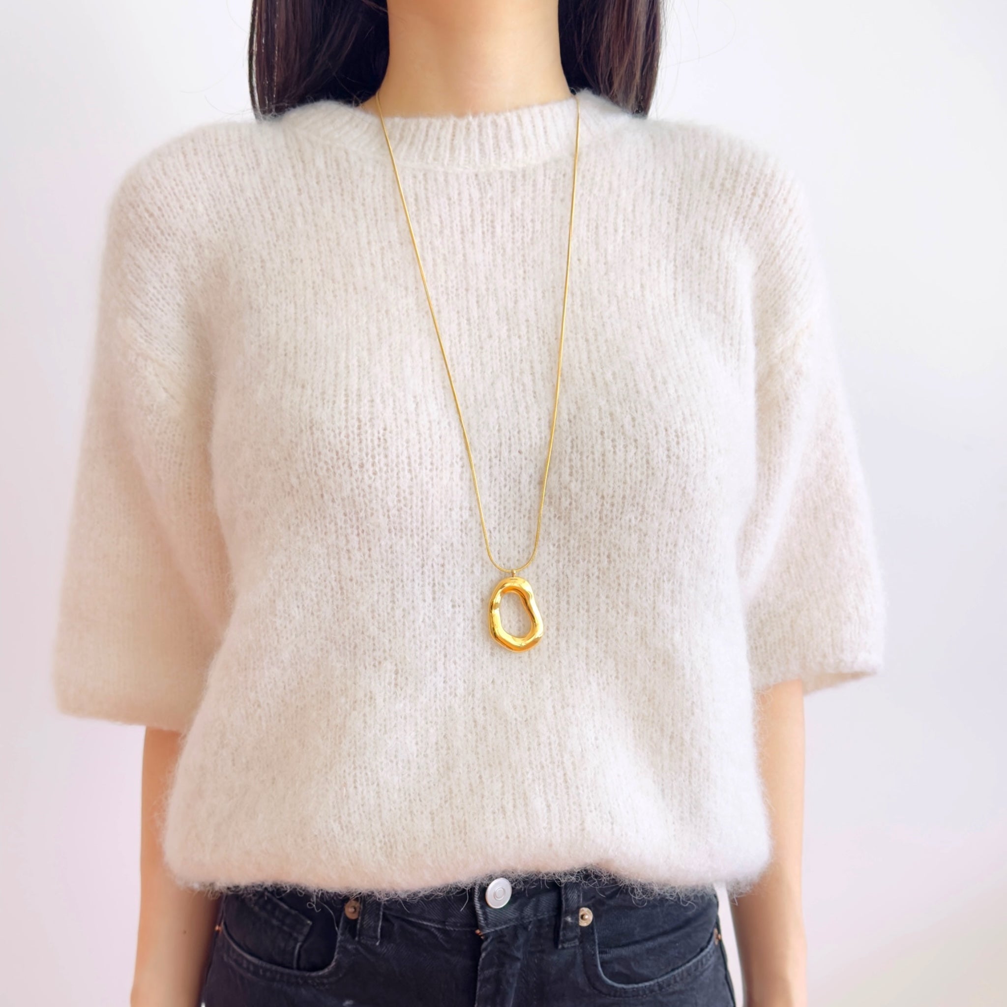 Open oval lange ketting