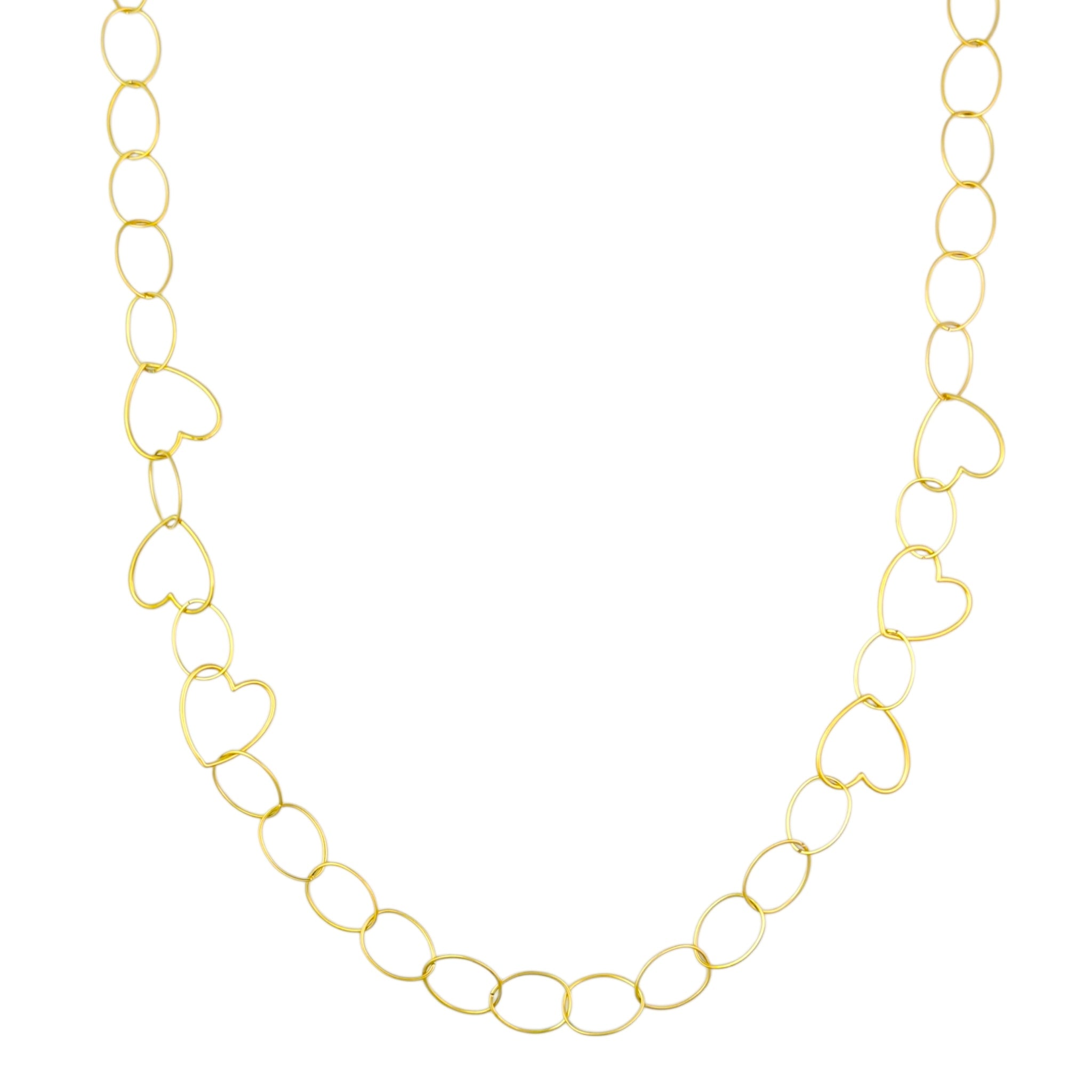 Open oval love necklace