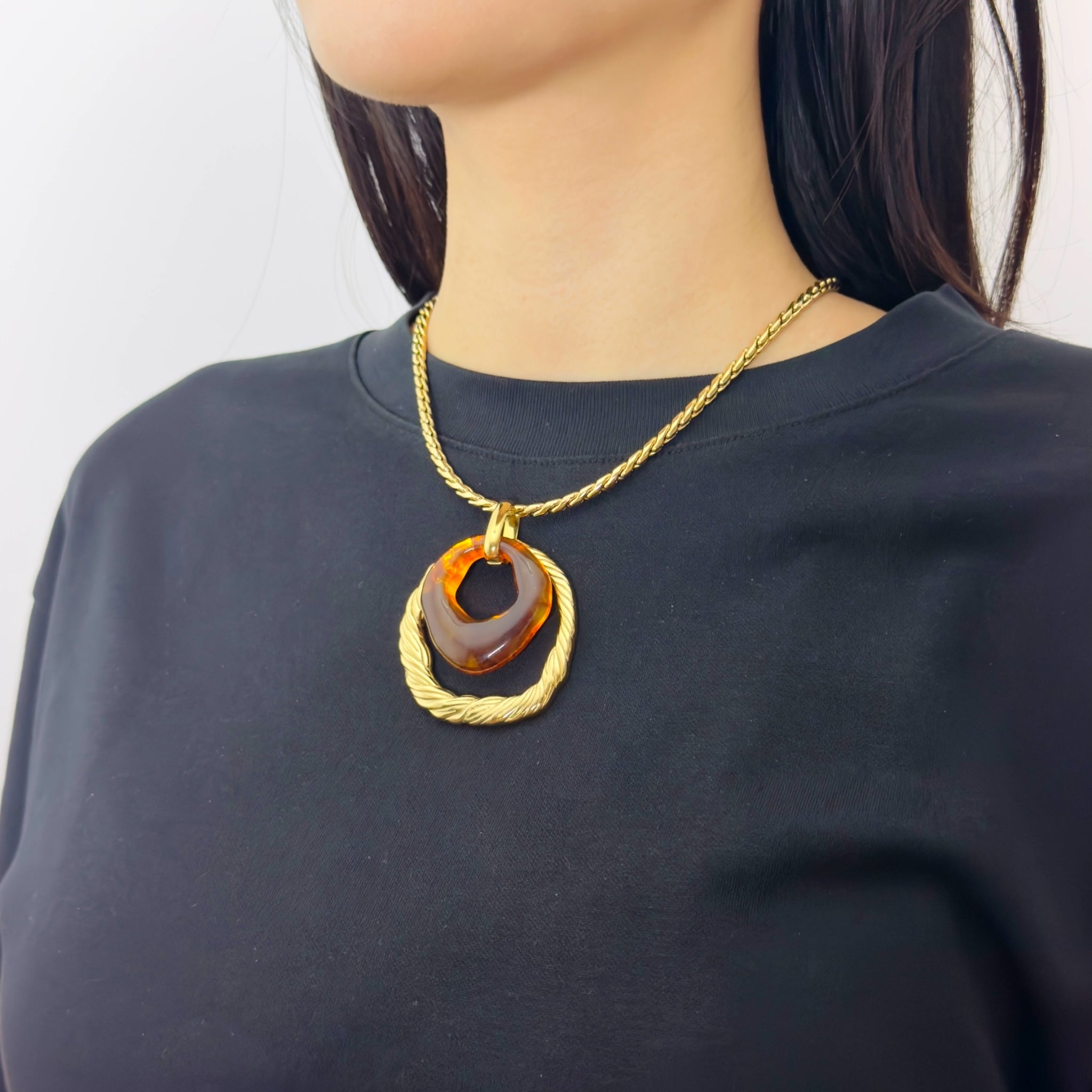 Amber statement ketting