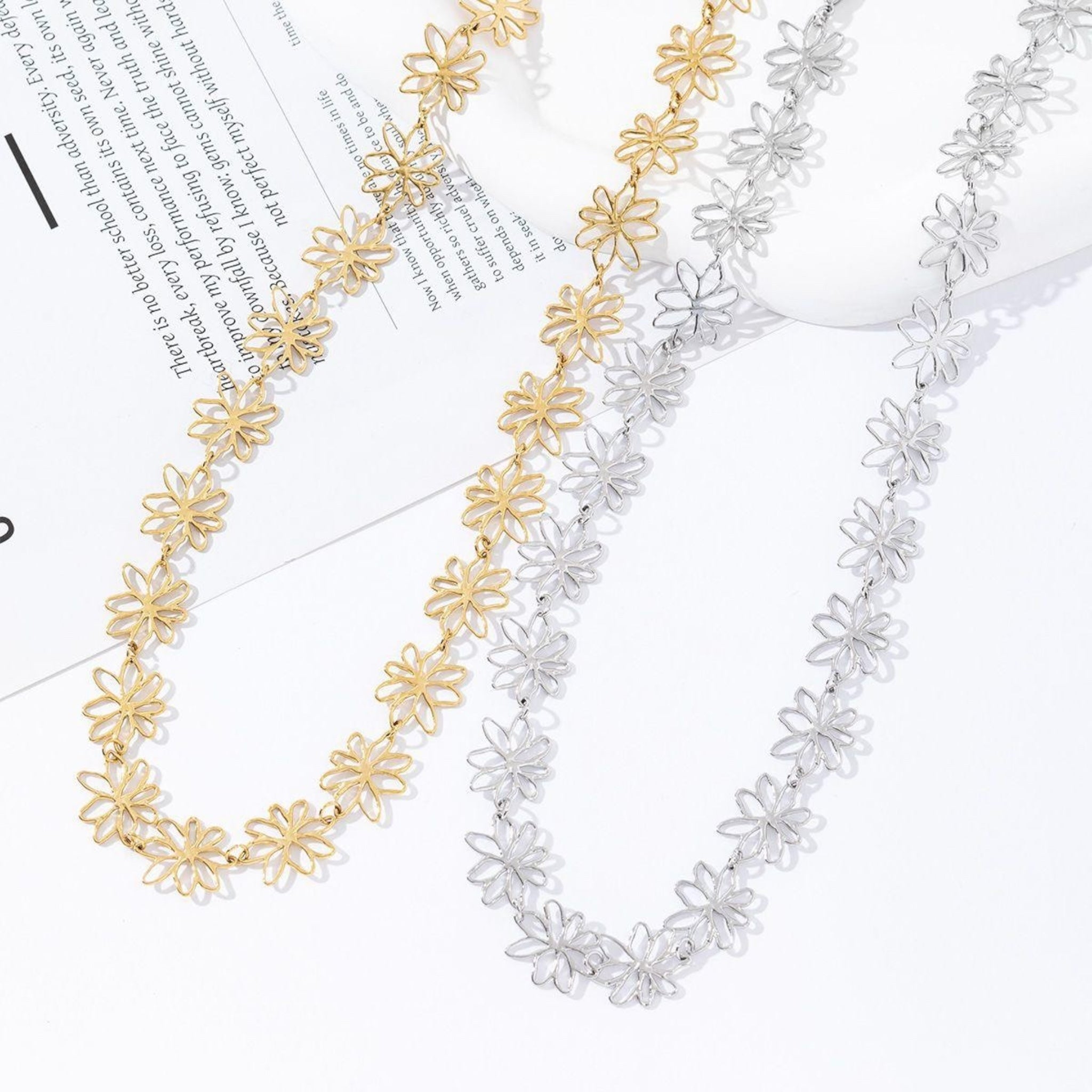 Flower statement ketting 50CM