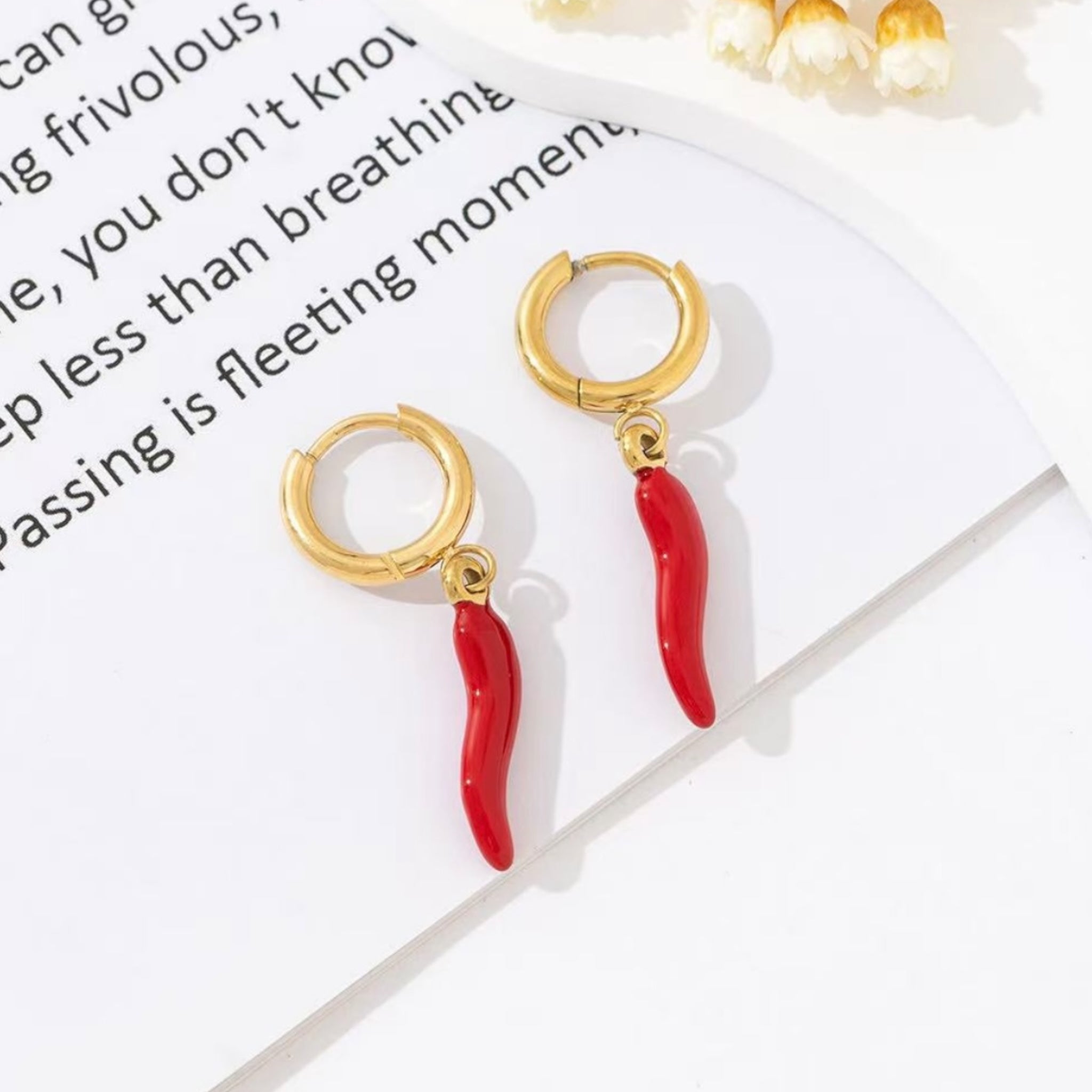 Pepper pendant earrings