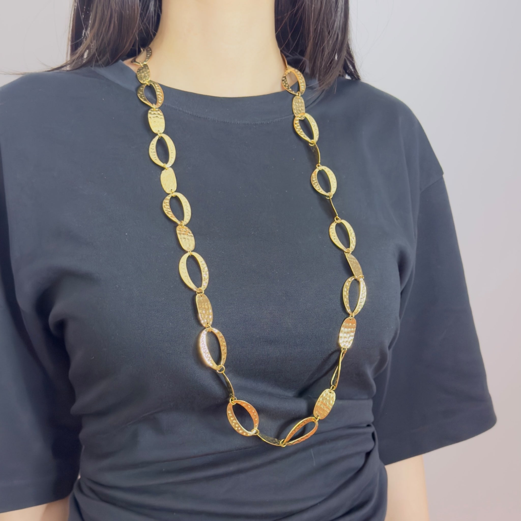 Statement oval lange ketting