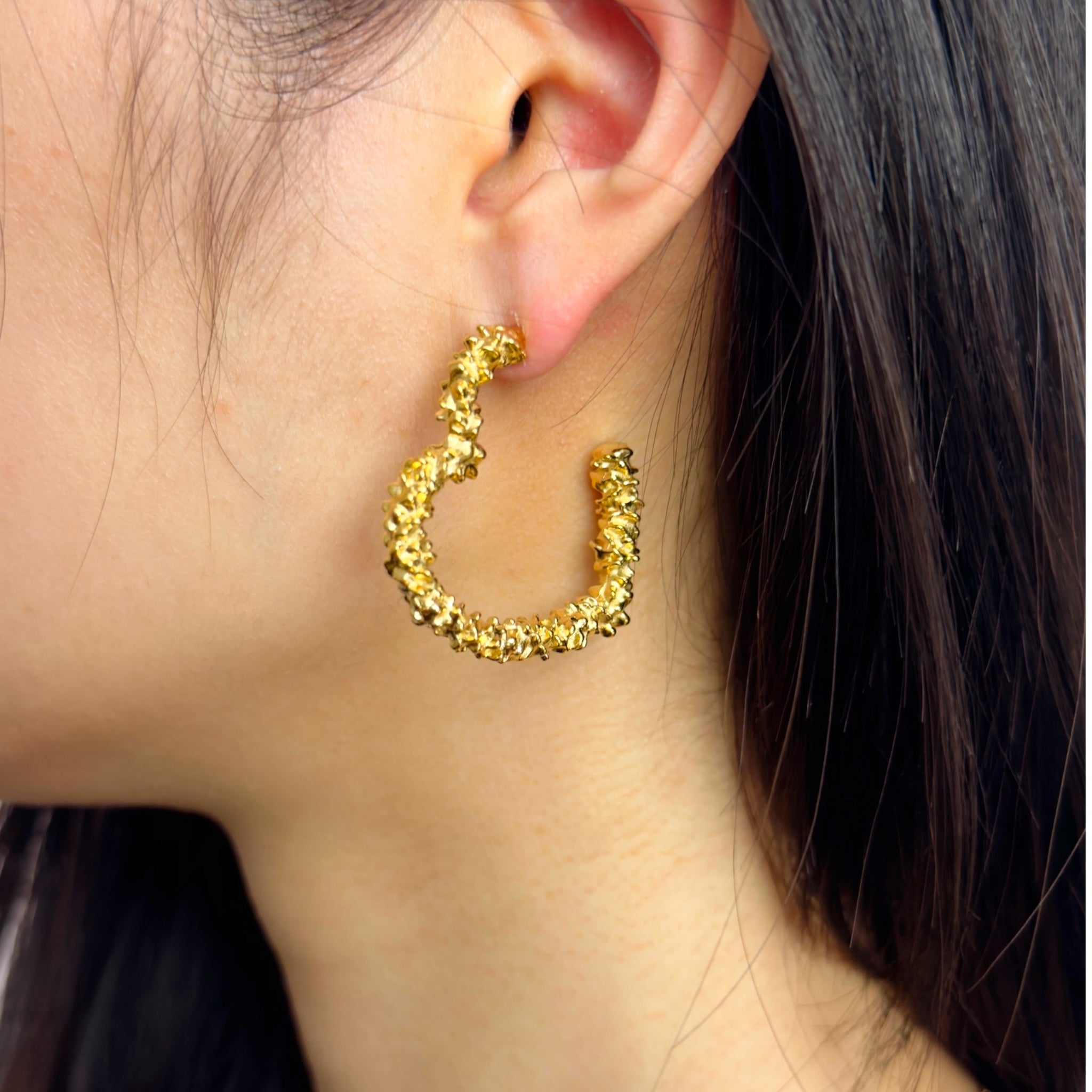 Spiky love statement earrings
