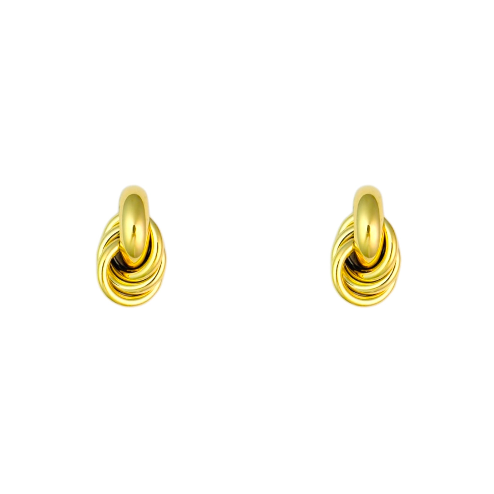 Twisted class stud earrings