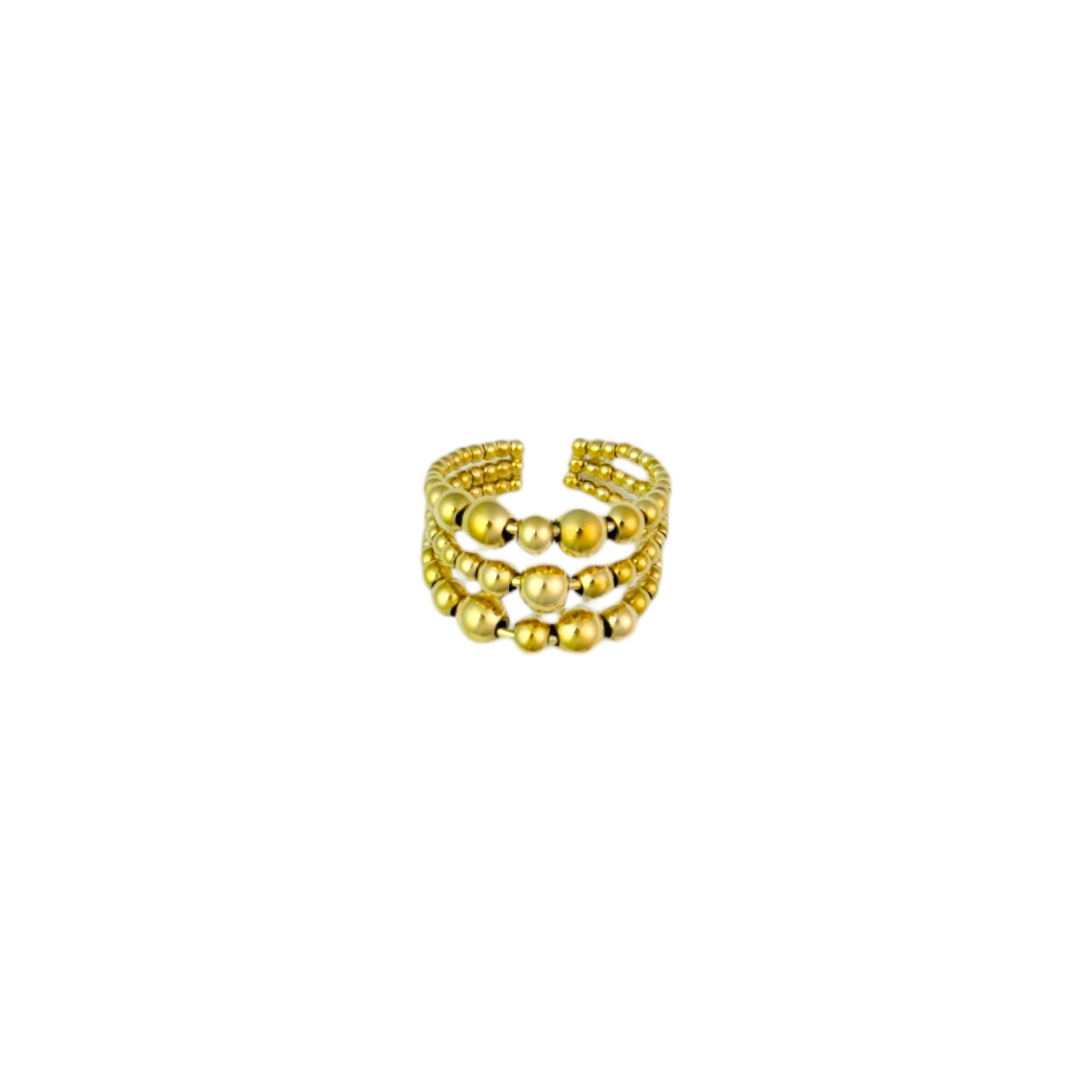 Triple beads ring