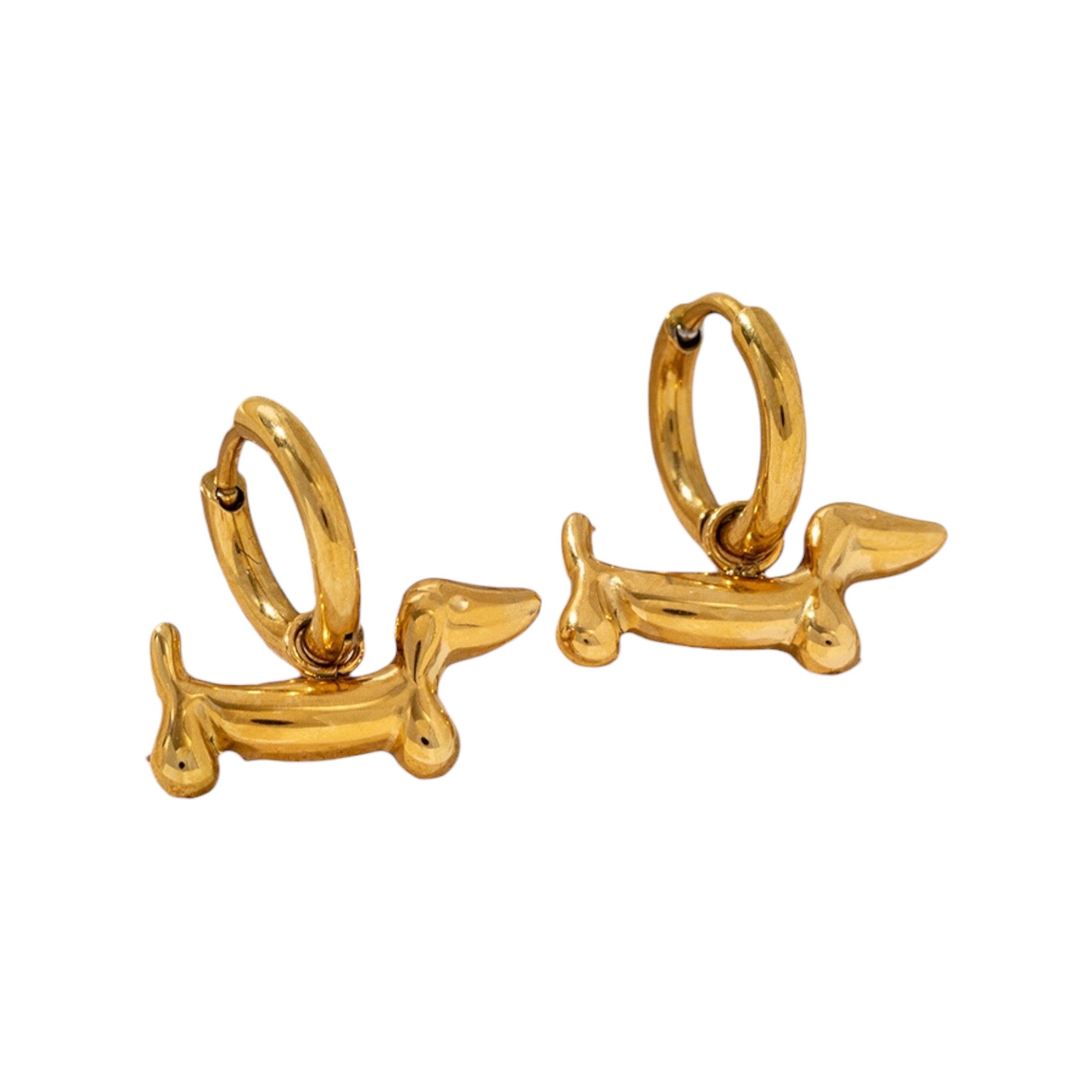 Dachshund pendant earrings