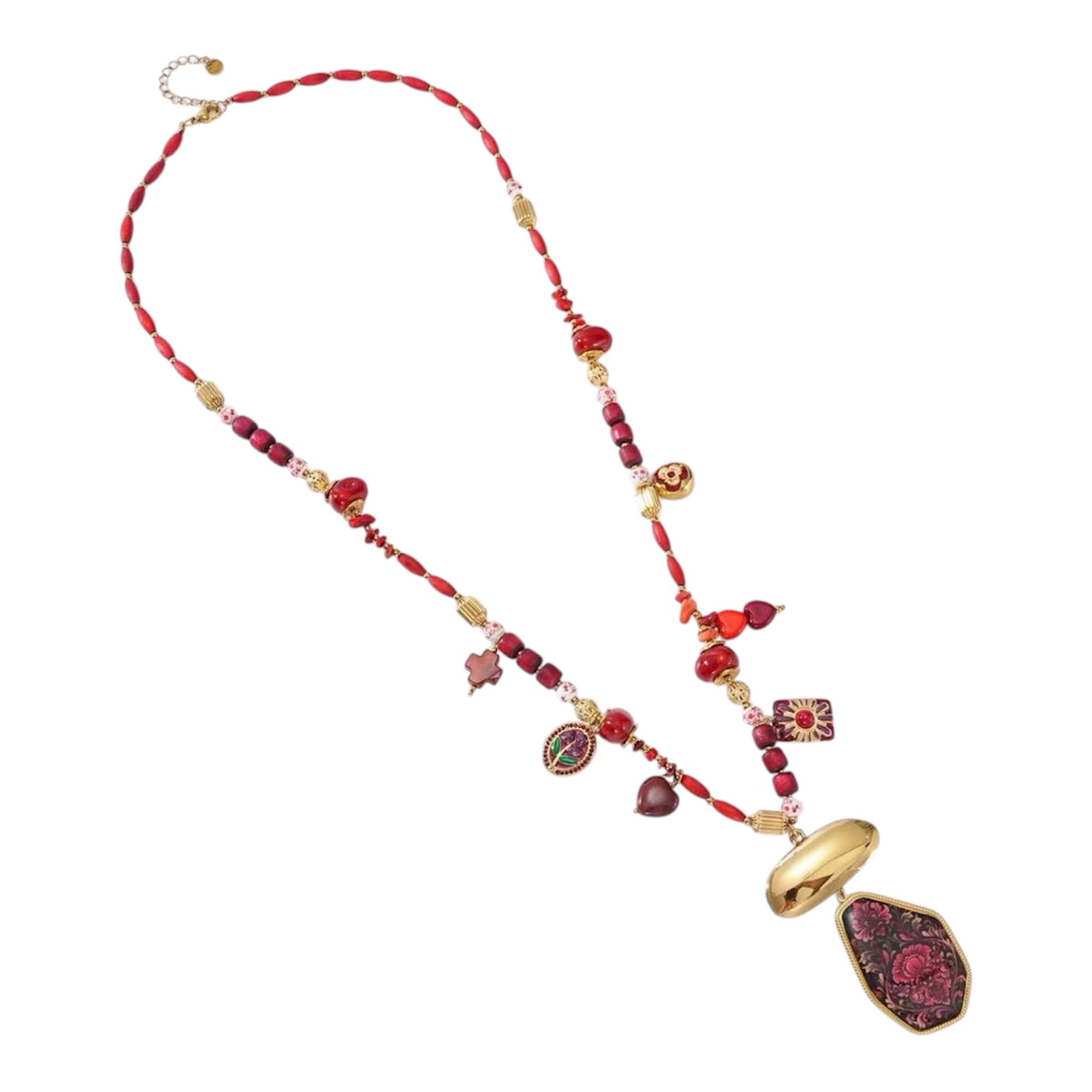 Flower beads lange ketting