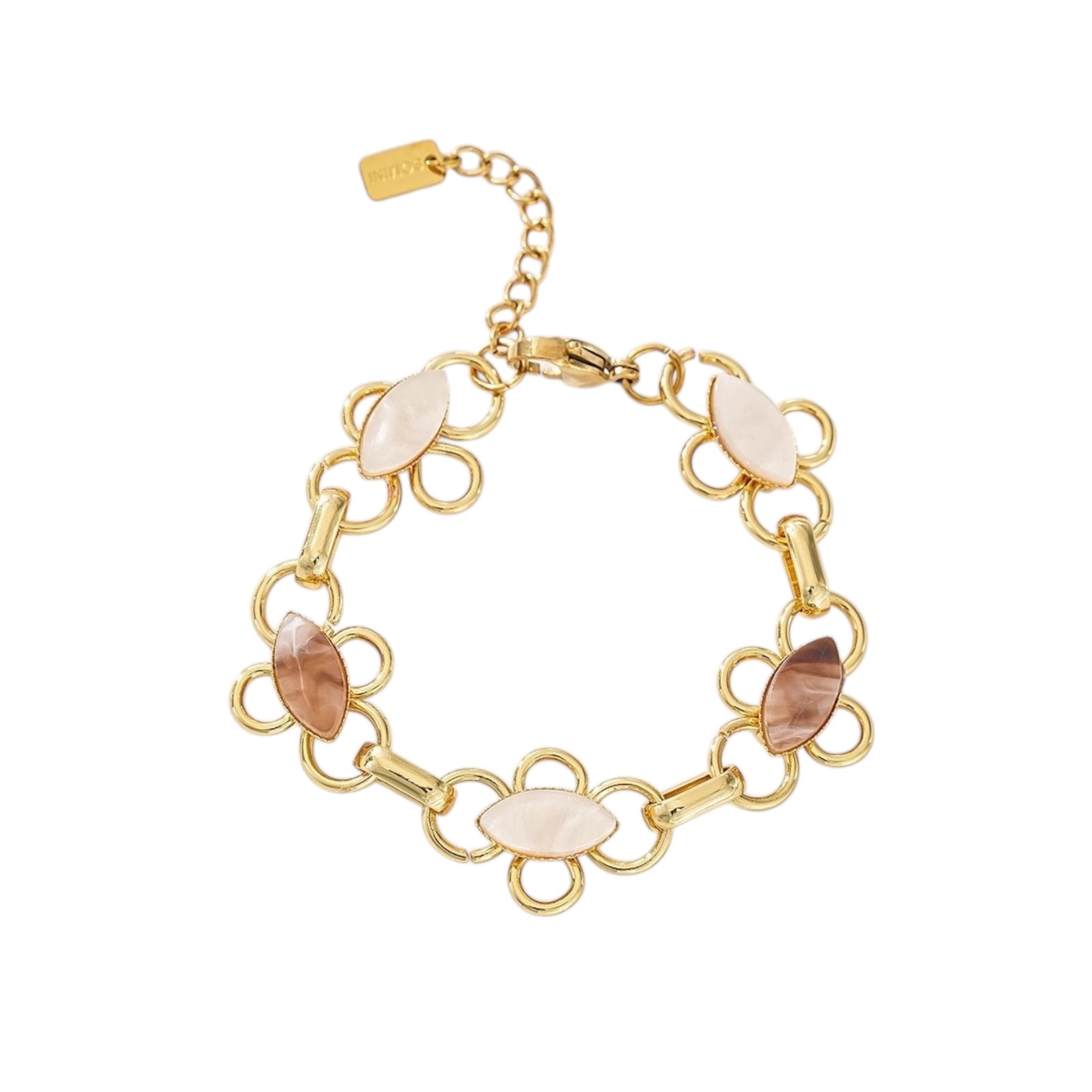 Happy flower Armband weiß