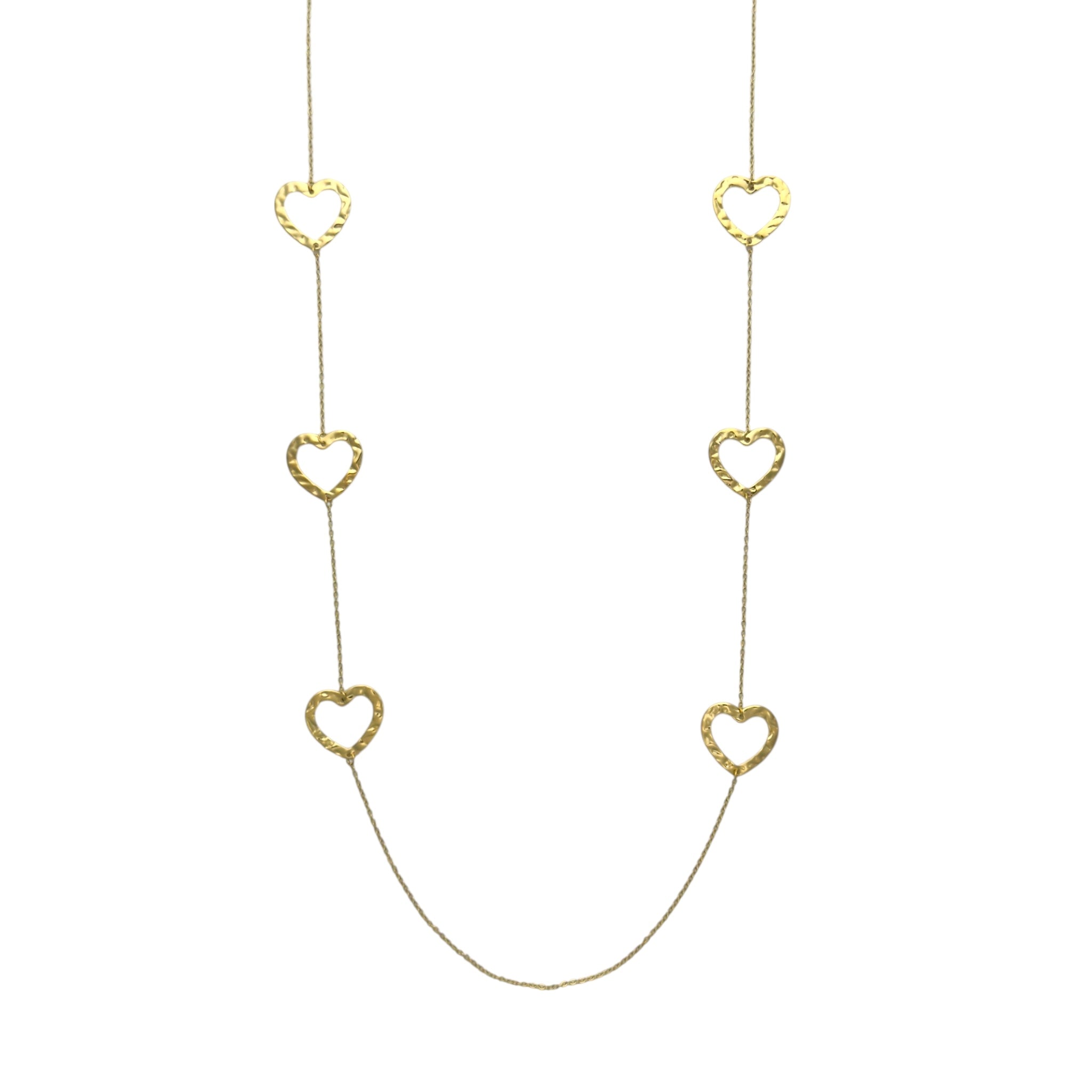 Open hearts lange ketting