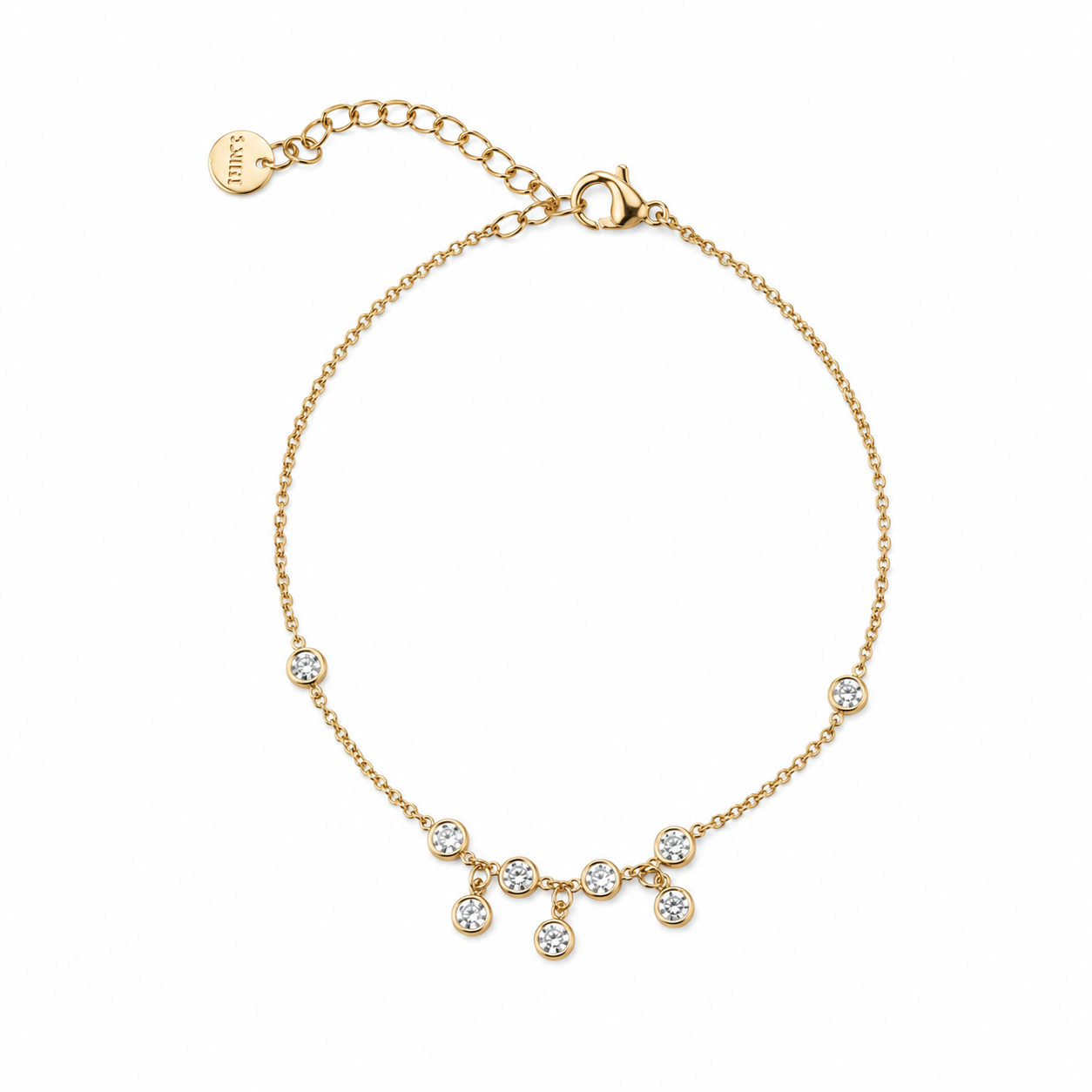 Triple strass enkelbandje