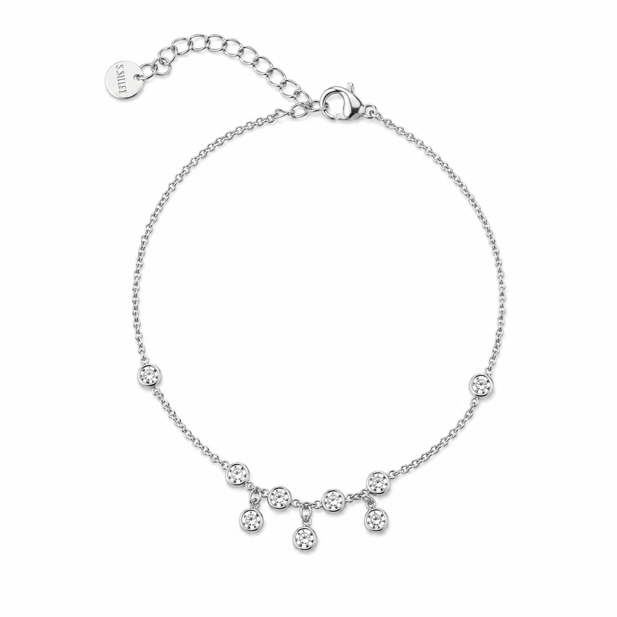 Triple strass enkelbandje