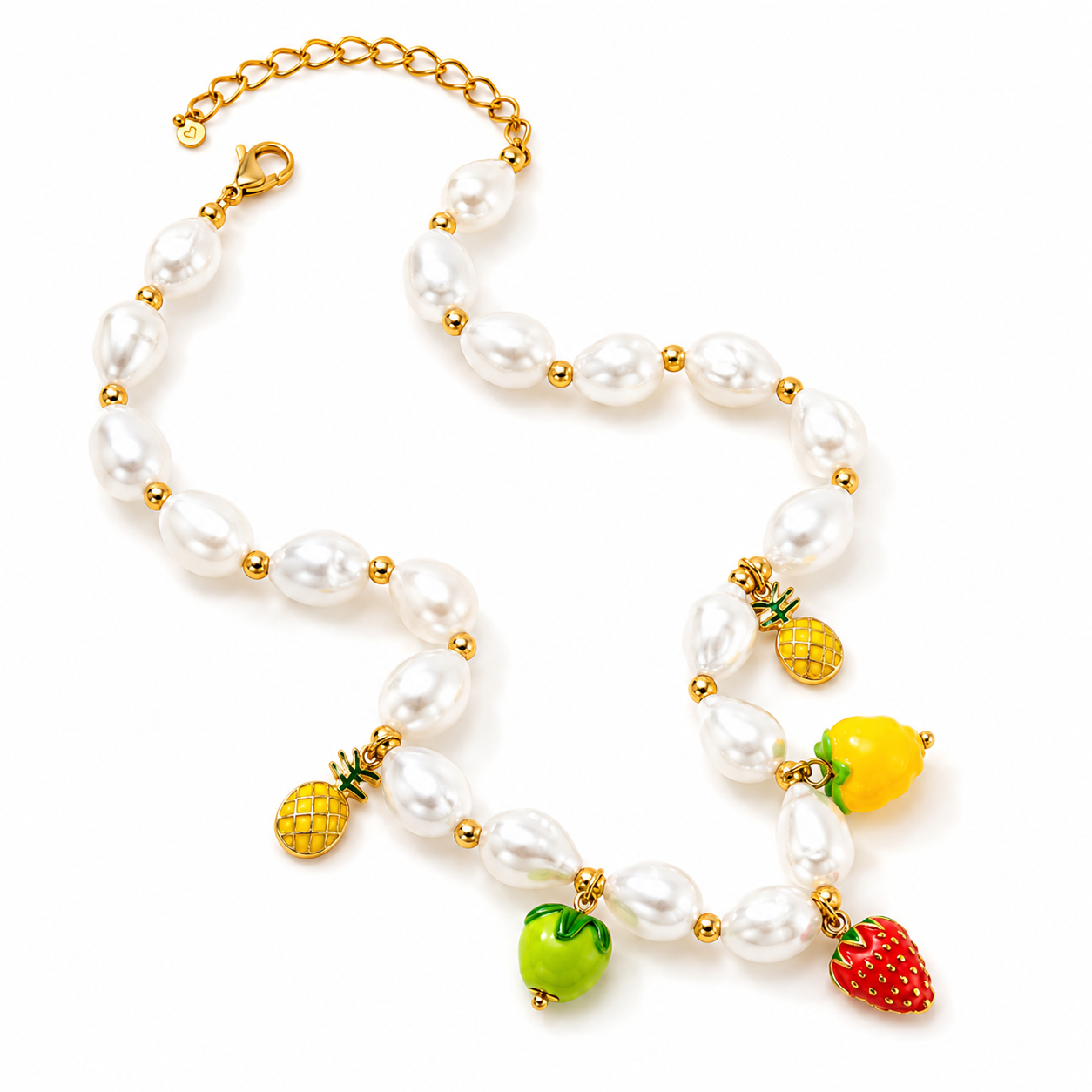 Tropical parel bedel ketting