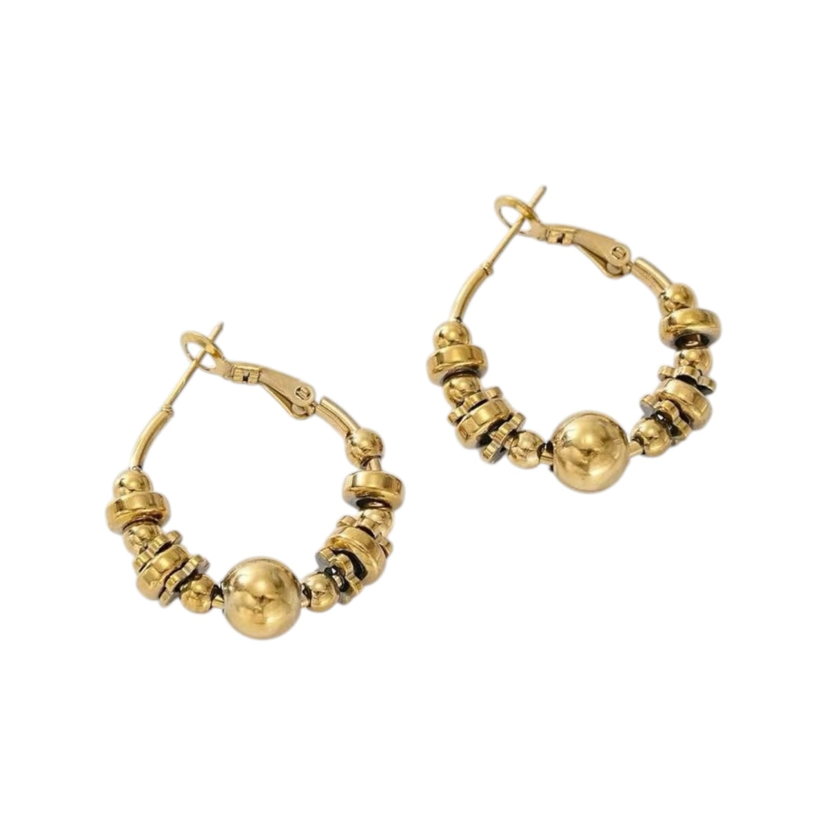 Beads hoops oorbellen Goud SOFIZARE