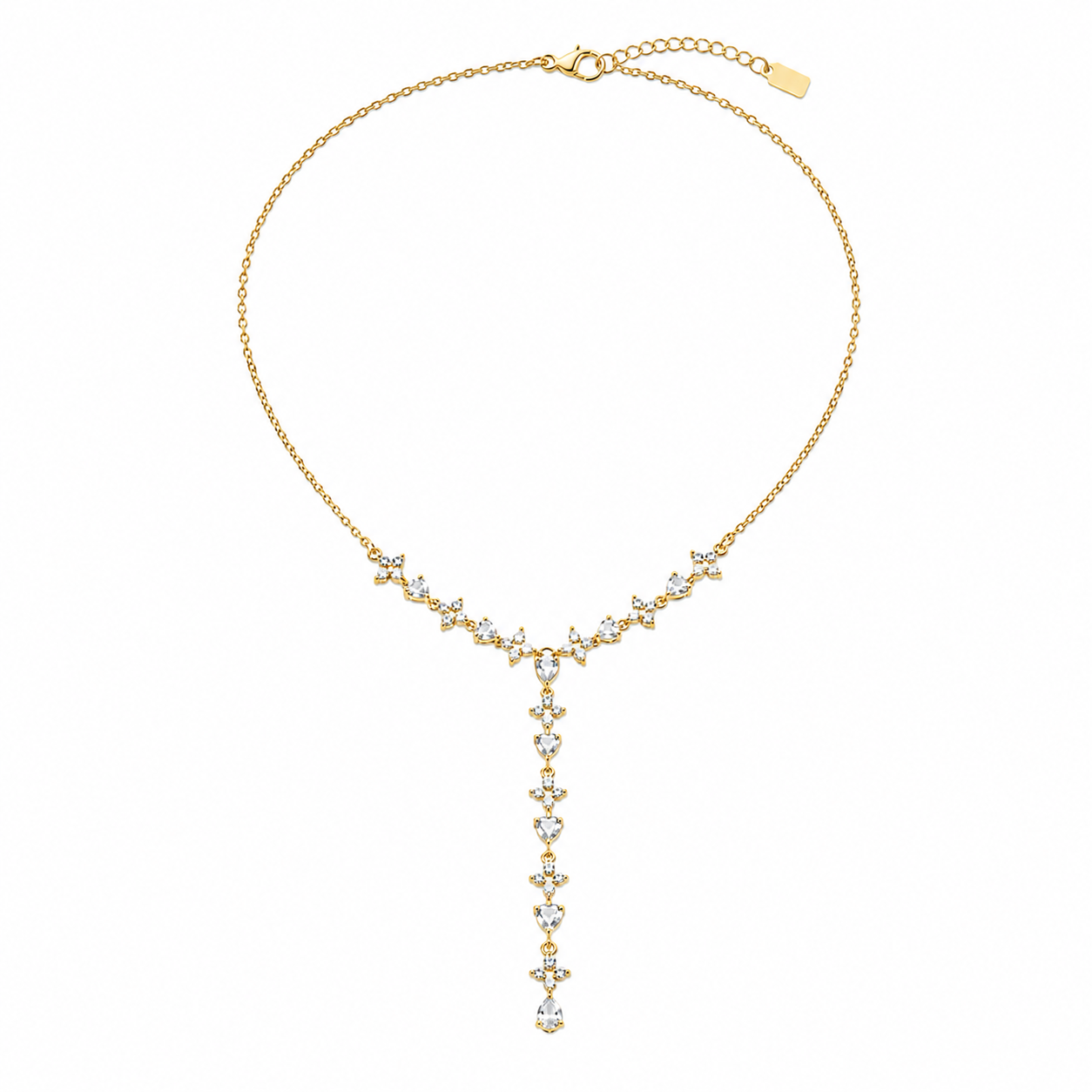 Clover heart Y ketting