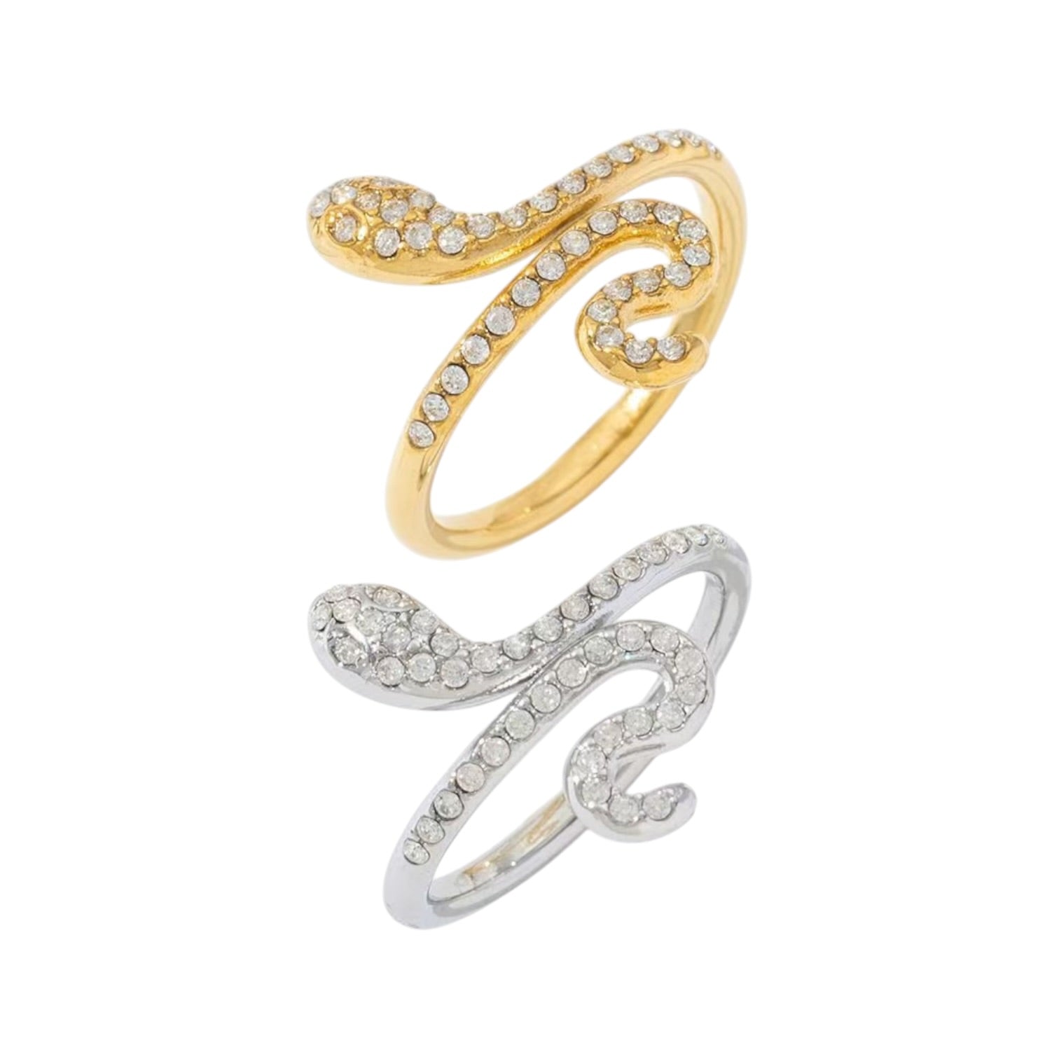 Snakey strass ring