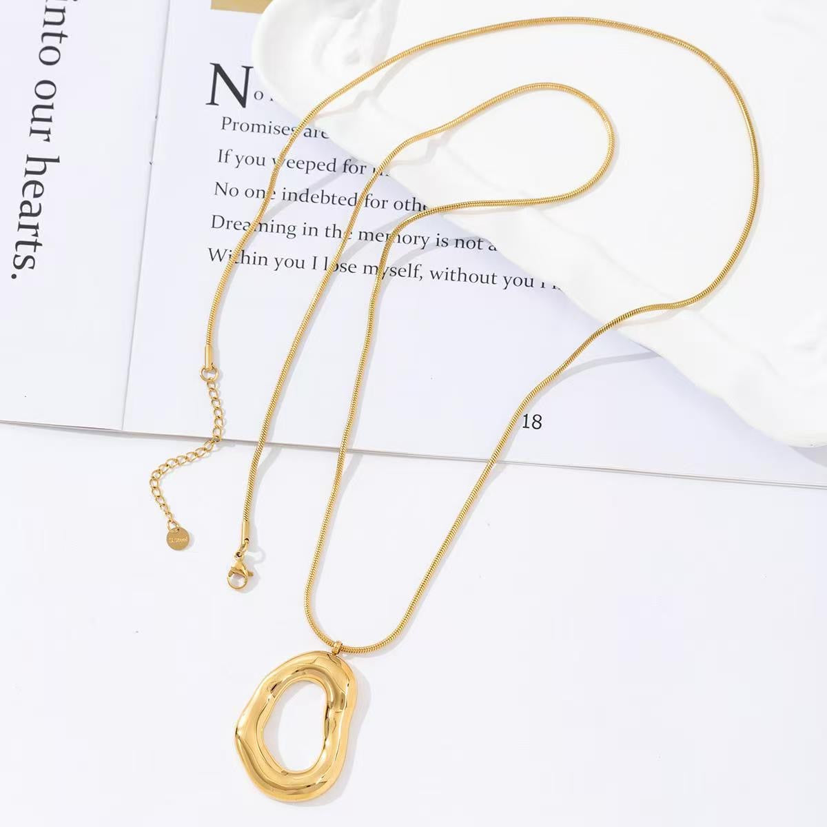 Open oval lange ketting