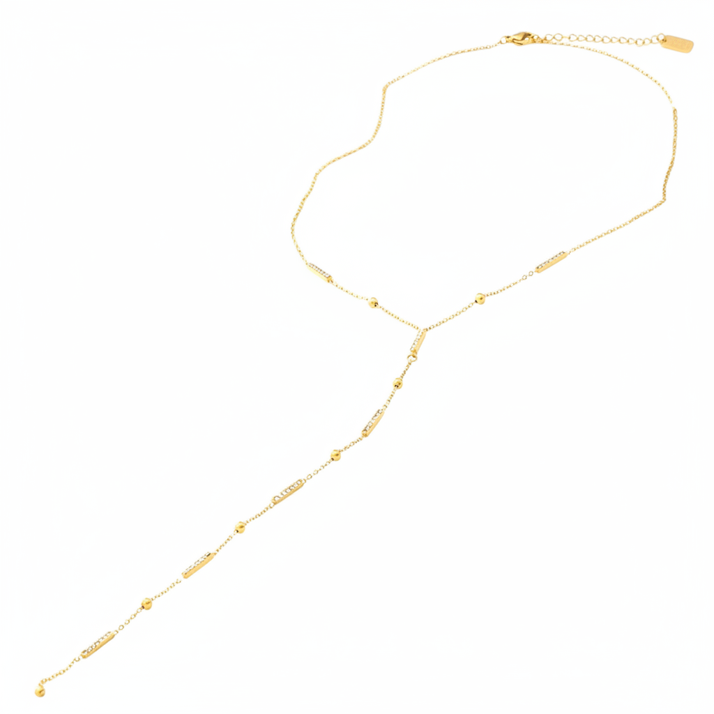 Dress strass Y ketting