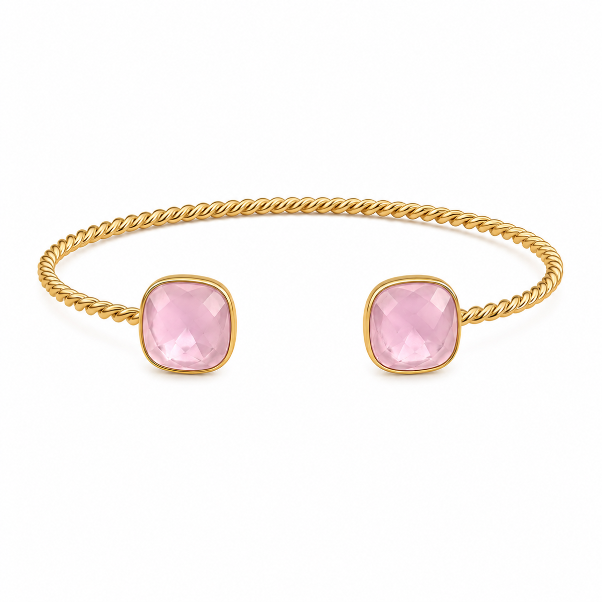 Happy stone bangle armband Lichtroze SOFIZARE