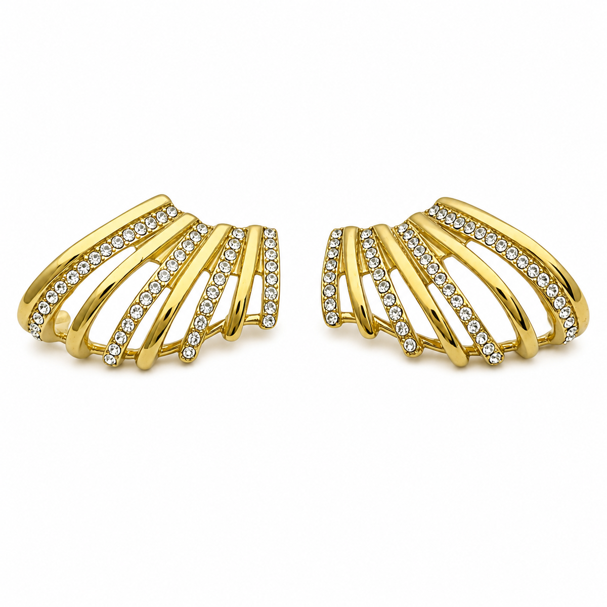 Hook strass oorbellen Goud SOFIZARE