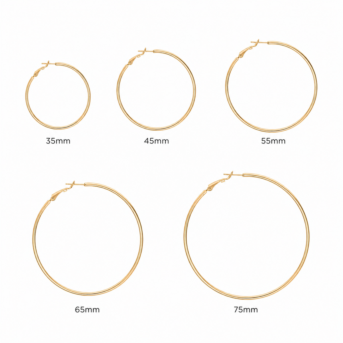 Hoops oorbellen 0.4 Goud SOFIZARE