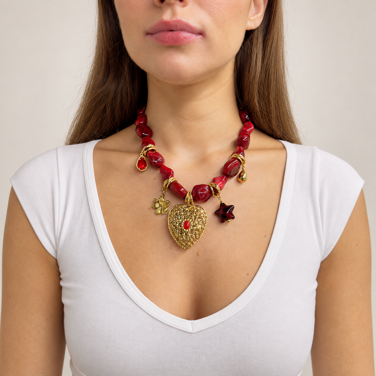 Lover beads bedel ketting Goud SOFIZARE