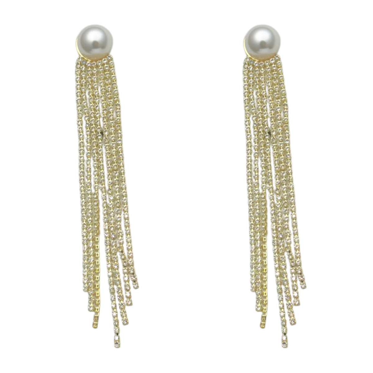 Pearly rain METAAL oorbellen Goud SOFIZARE