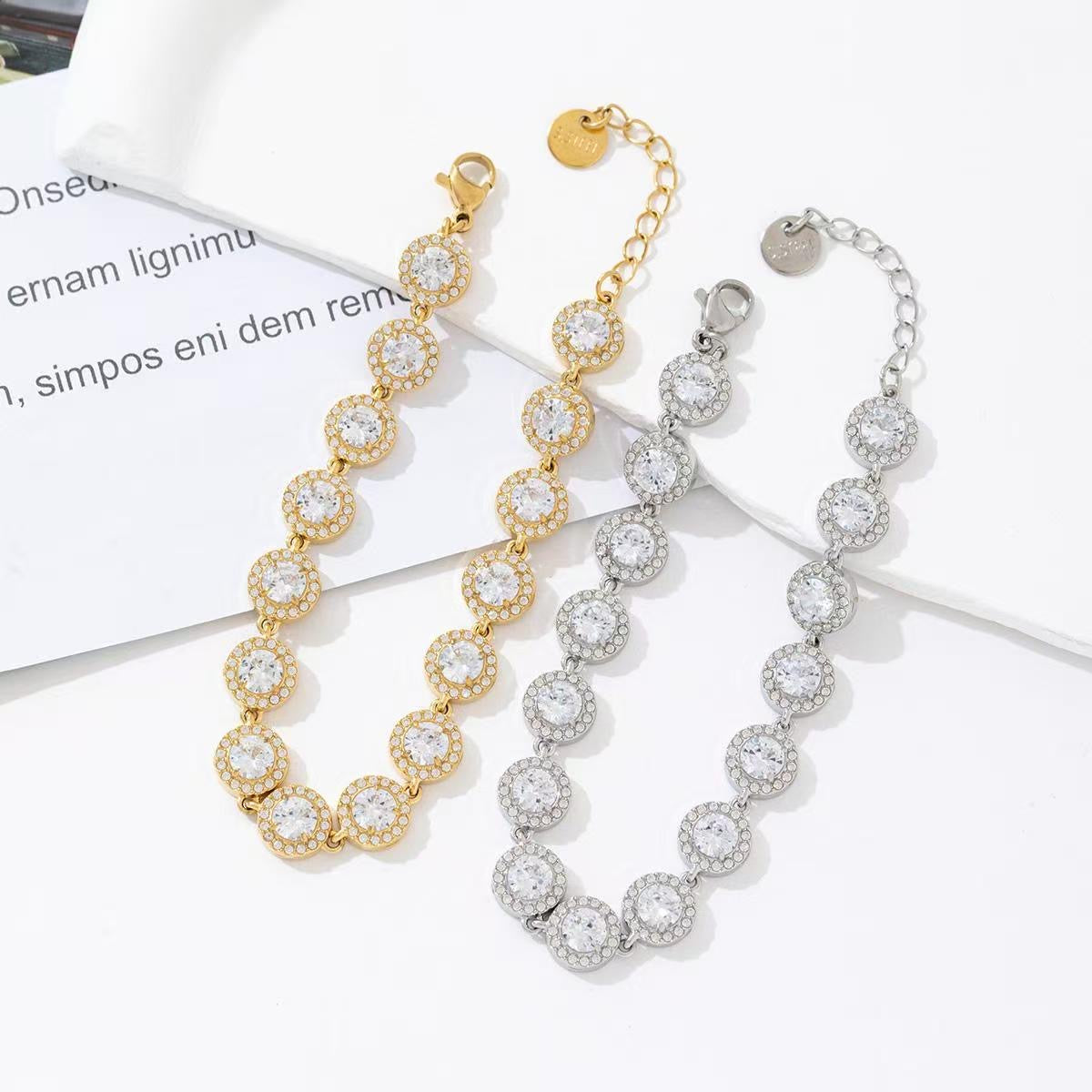 Roundy strass armband Goud SOFIZARE