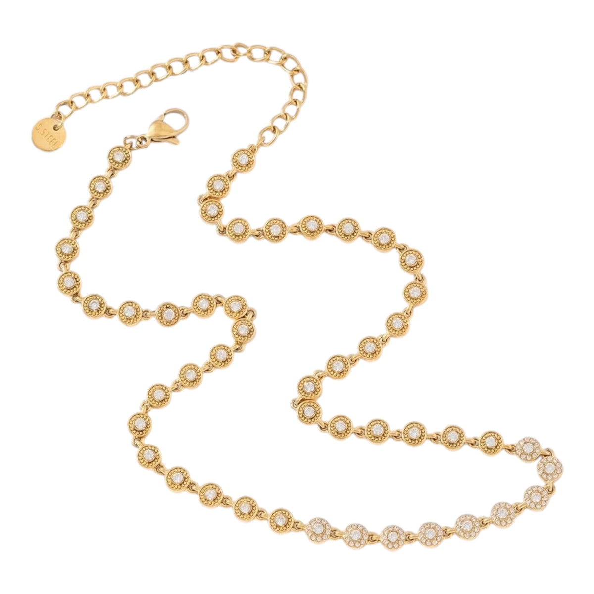 Roundy strass ketting Goud SOFIZARE