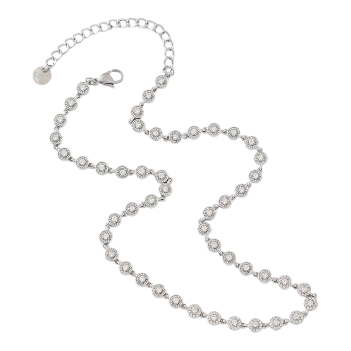 Roundy strass ketting Zilver SOFIZARE