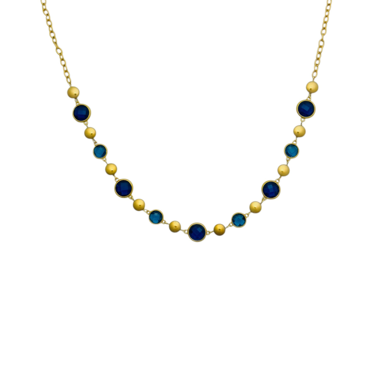 Routes ketting blauw Goud SOFIZARE