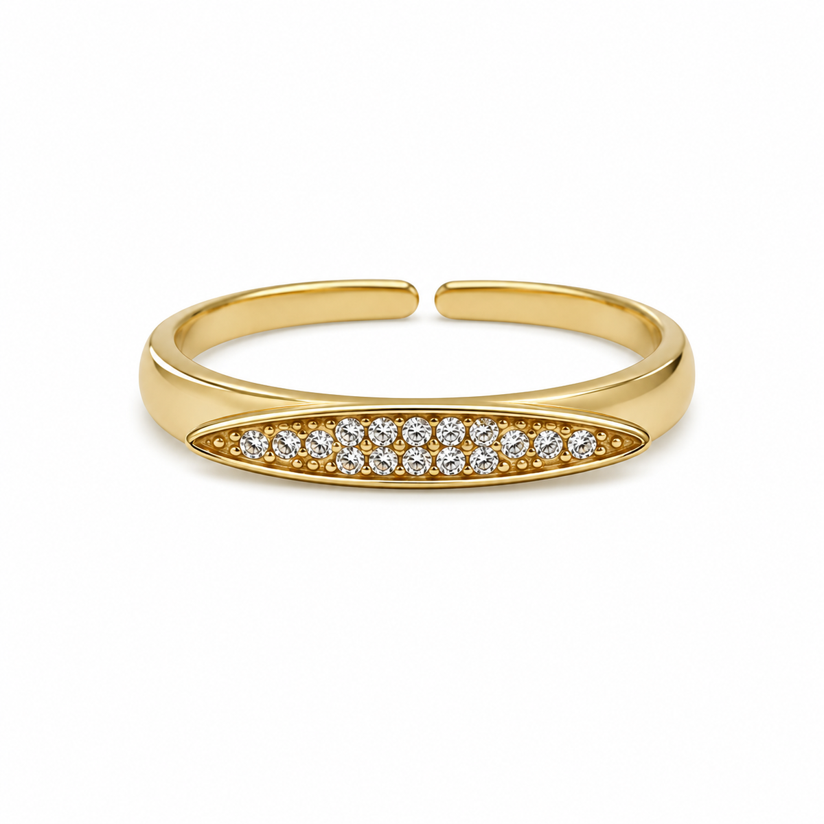 Stamp strass ring Goud SOFIZARE