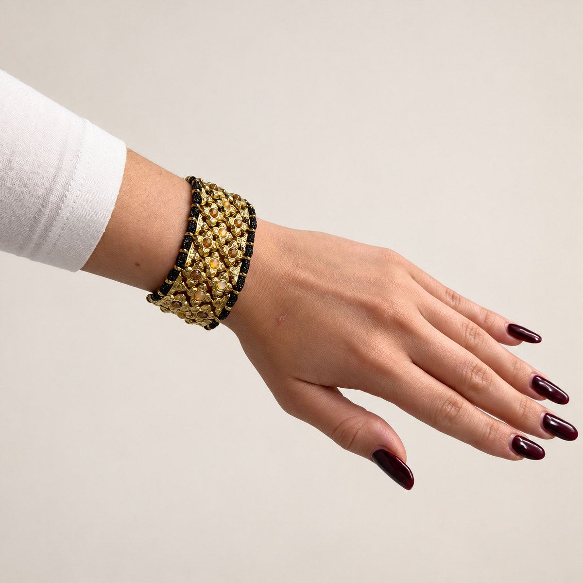 Boho flowery statement armband – RVS armband groothandel | SOFIZARE