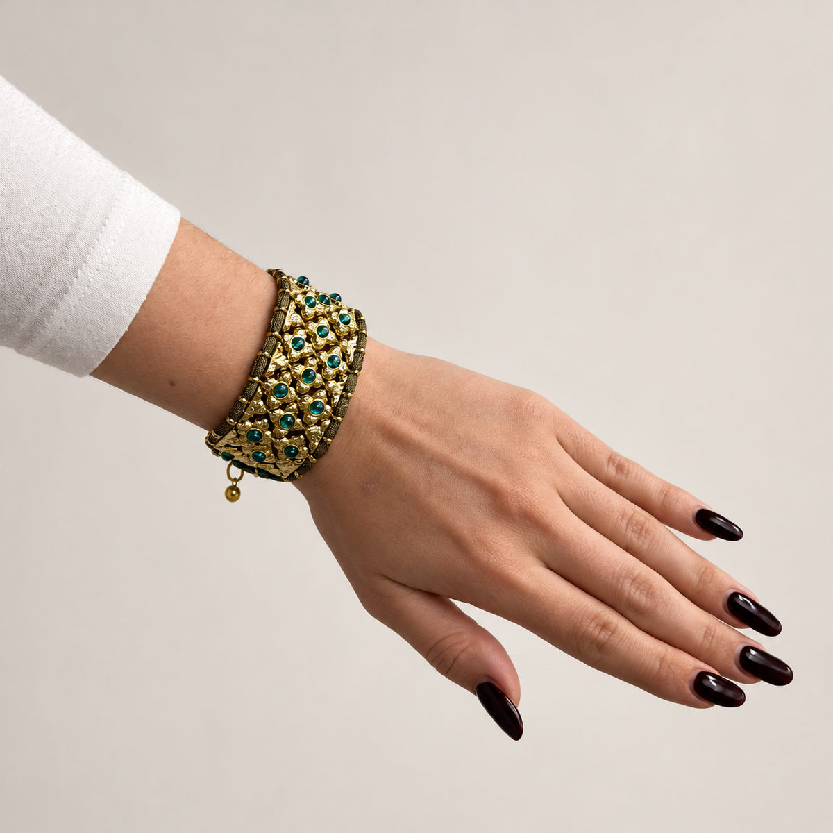 Boho flowery statement armband – RVS armband groothandel | SOFIZARE (foto 10)